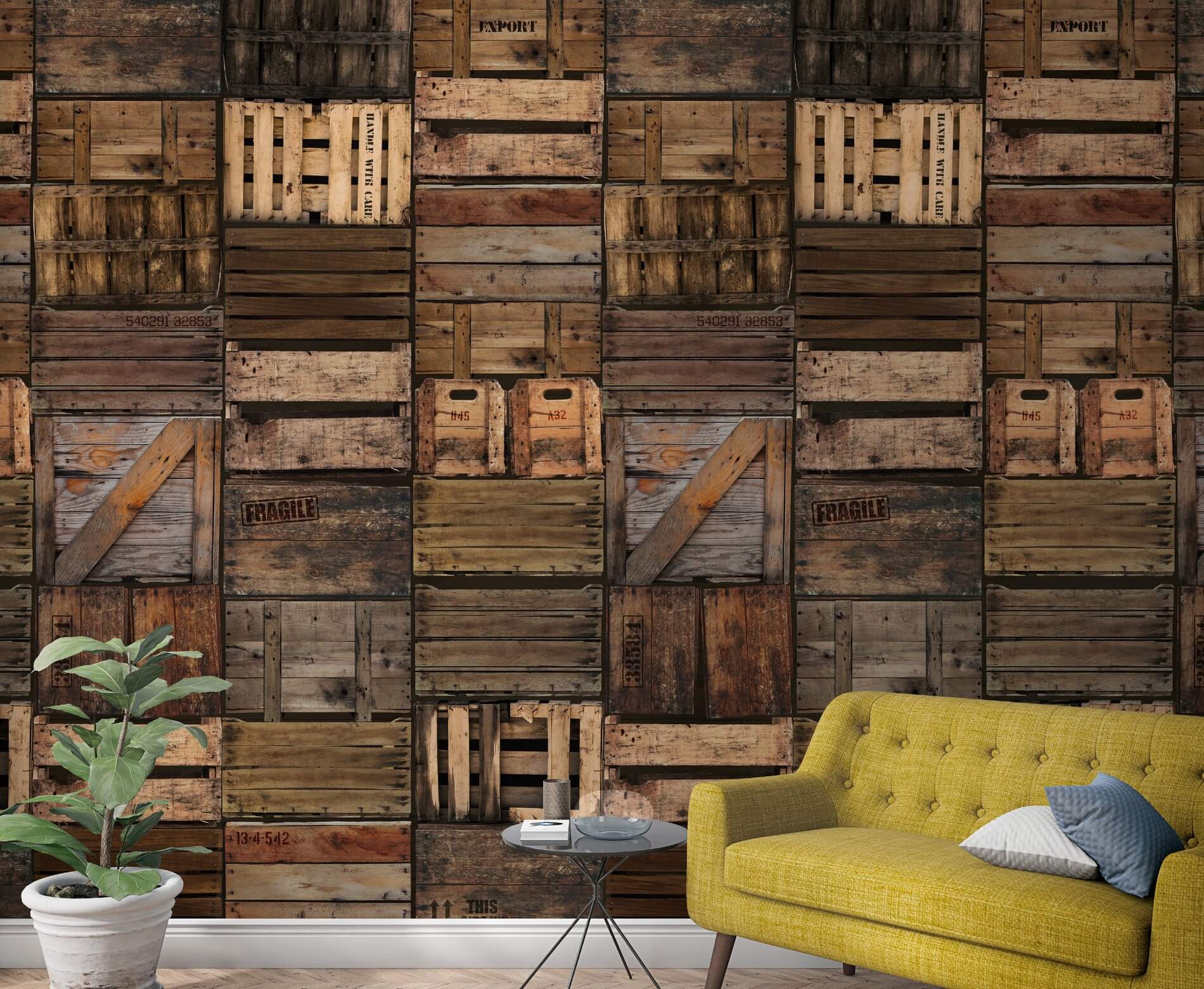 Fototapeta Drewniane Skrzynie Marburg 47211 Smart Art Easy