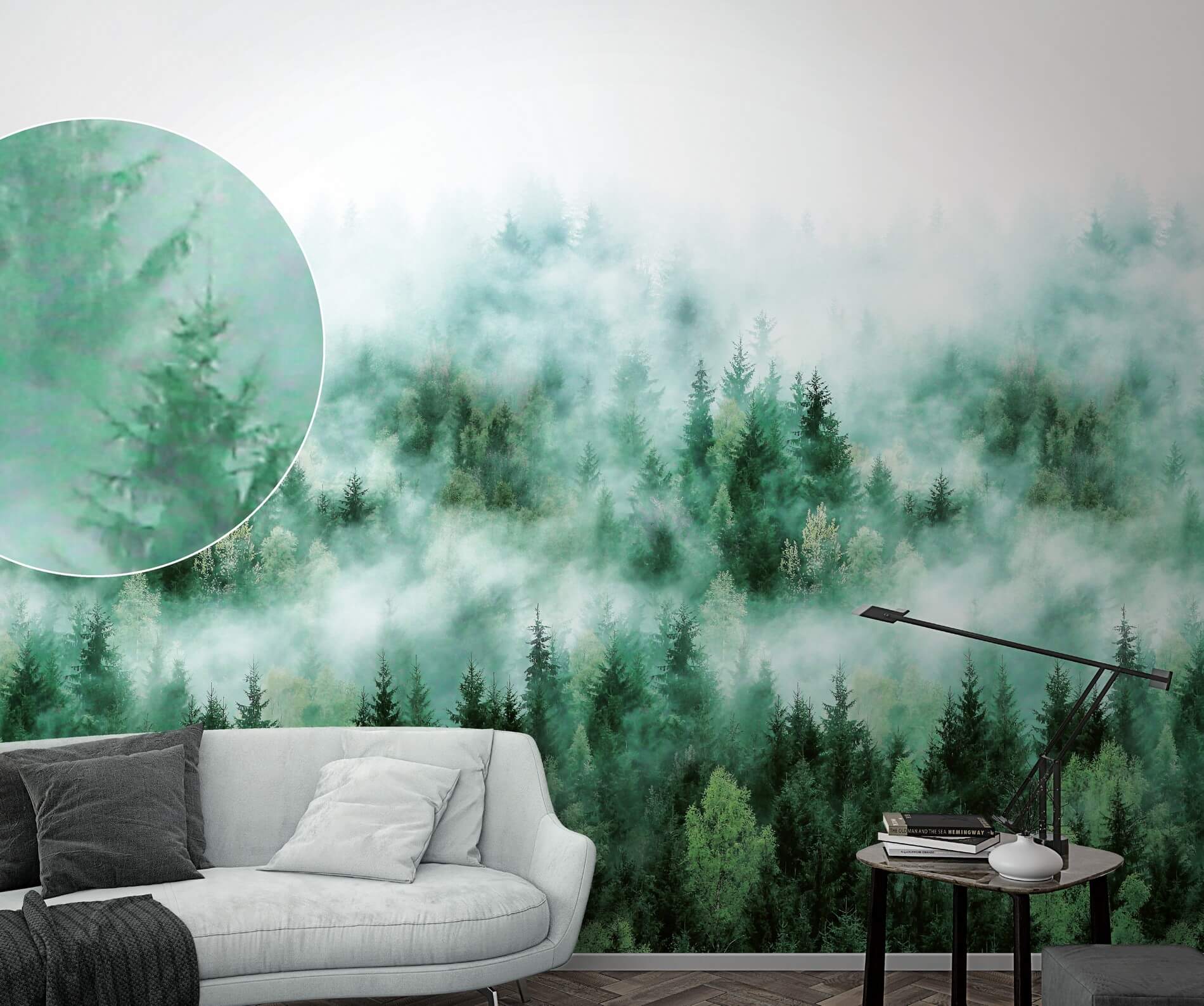 Fototapeta las we mgle Marburg 47267 Smart Art Easy