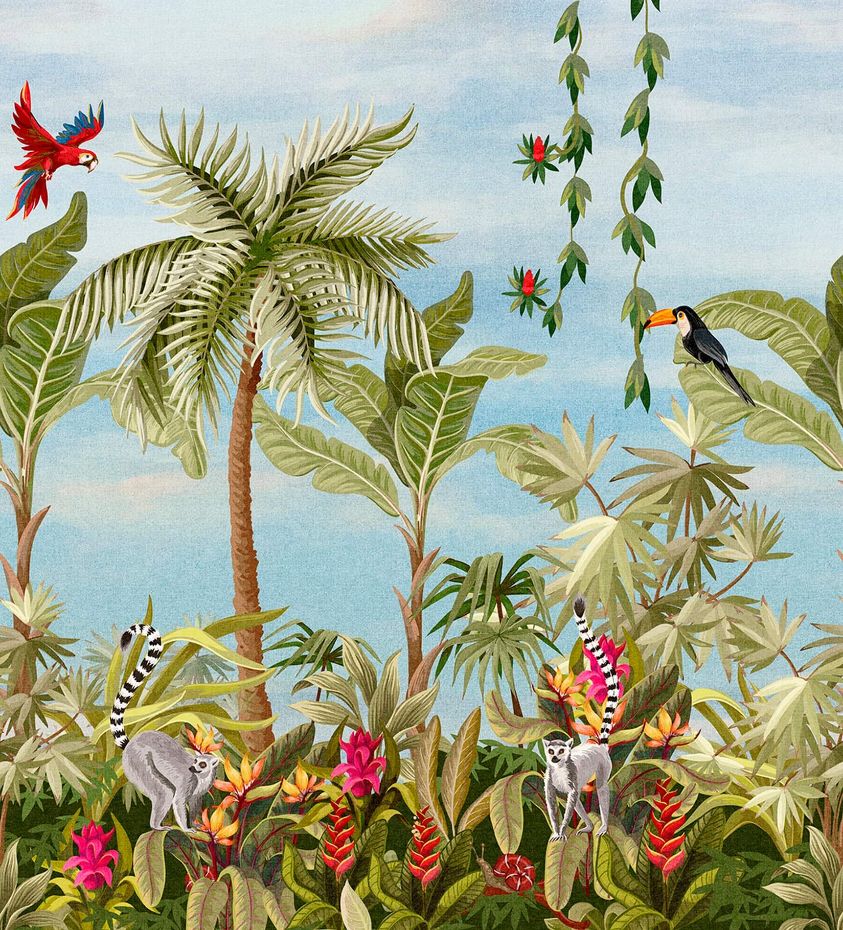 Mural Egzotyczny J&V 6590 Tropical 181 Lemuria