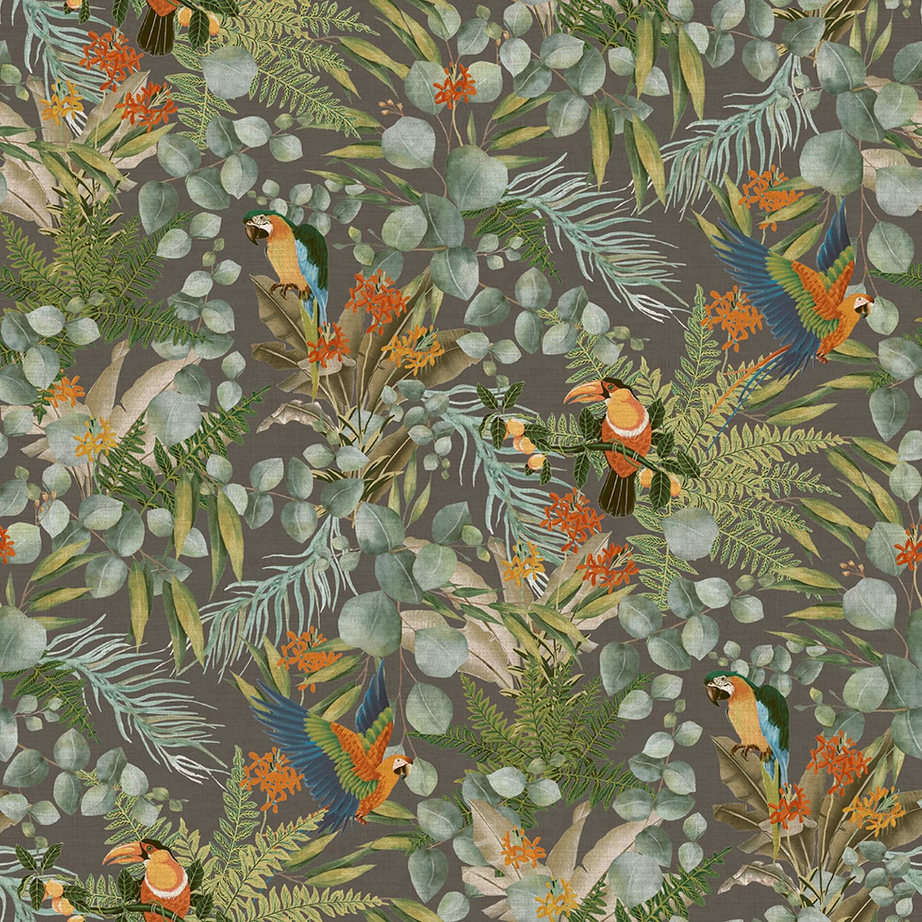Tapeta papugi i liście J&V 6523 Parrot 181 Lemuria