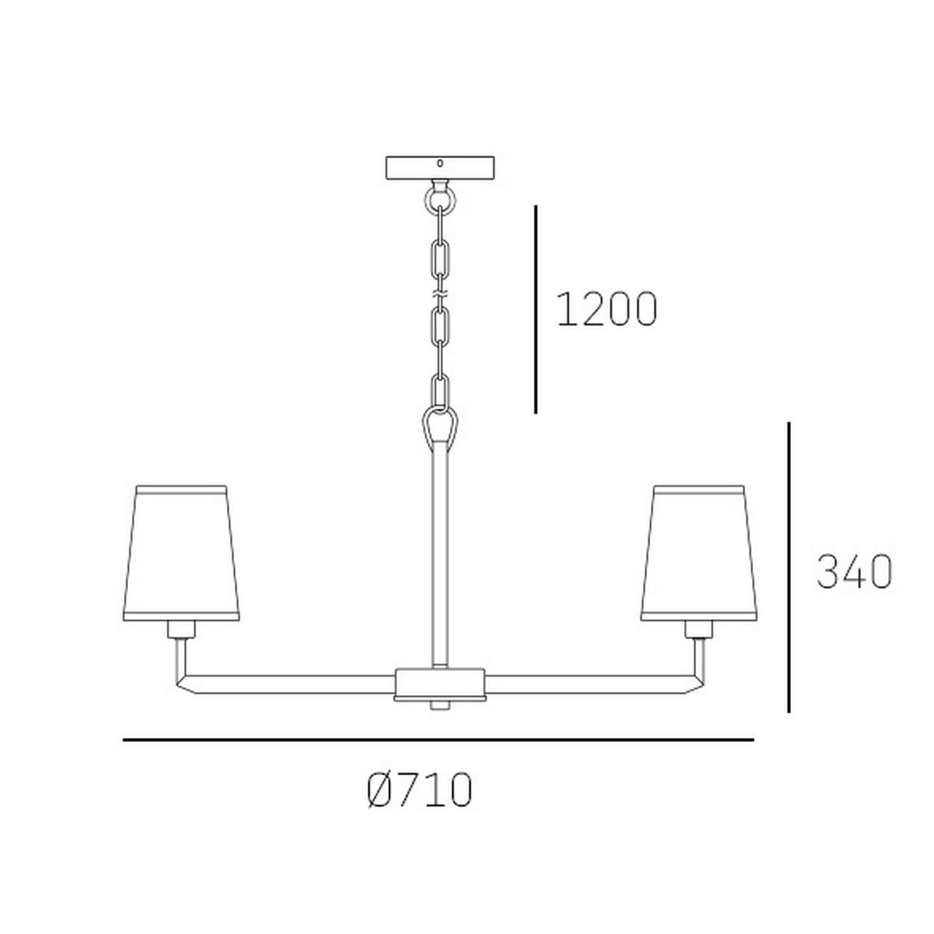 Ekskluzywna lampa wisząca Stockholm P06636BK AU Cosmo Light