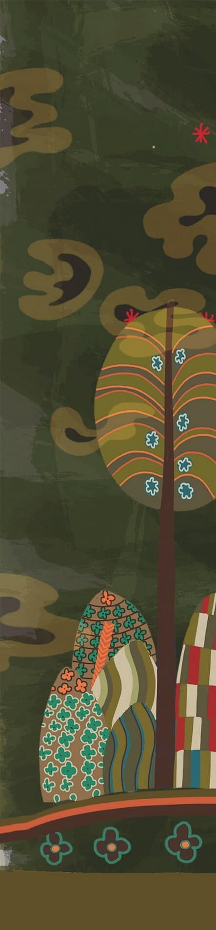 Mural Botaniczny Elitis TP327 01 Vol Au Dessus Du Paradis Les Petites Histoires