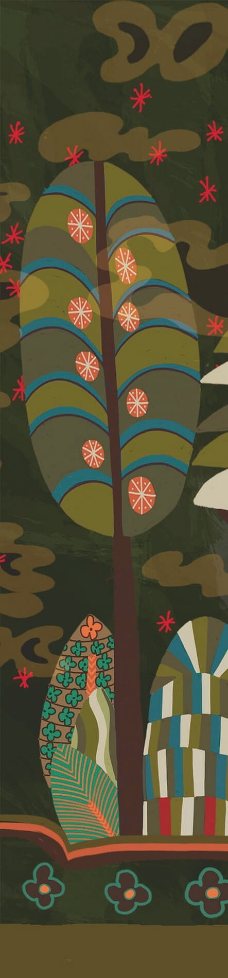 Mural Botaniczny Elitis TP327 01 Vol Au Dessus Du Paradis Les Petites Histoires