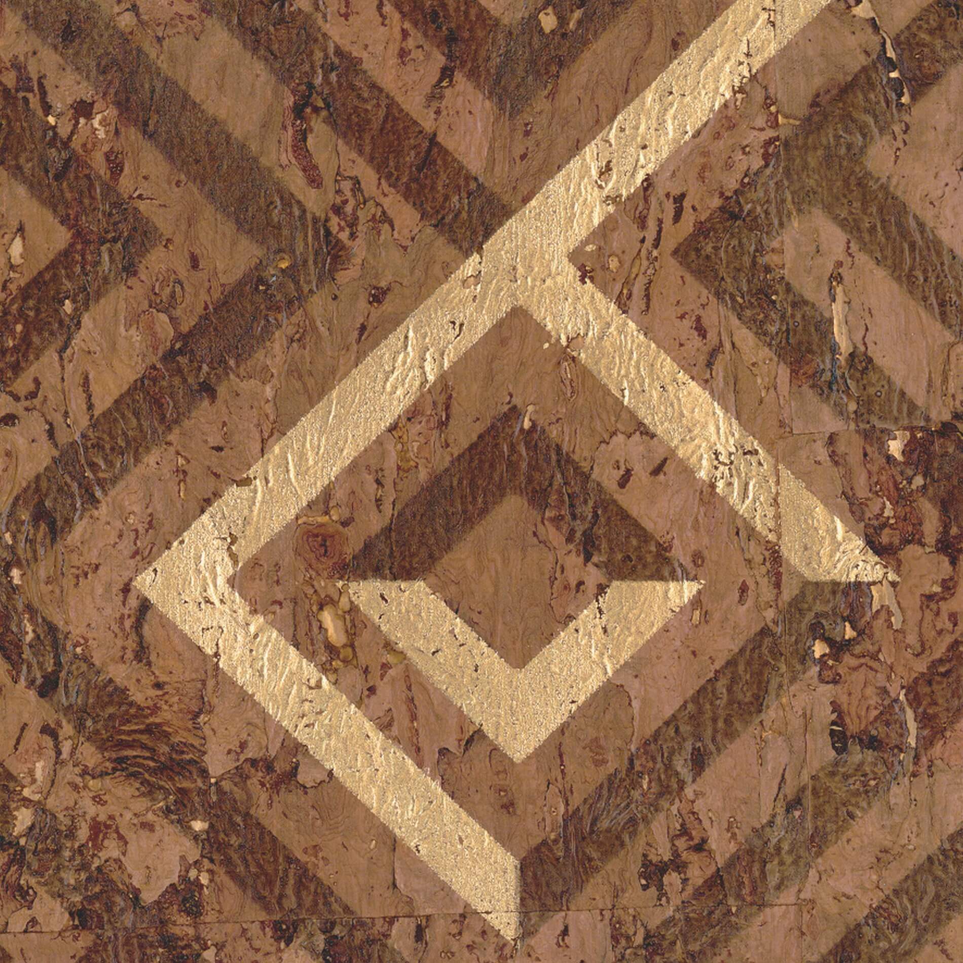 Tapeta Geometryczna Naturalny Korek Elitis RM988 20 Labyrinthe Essence De Liege