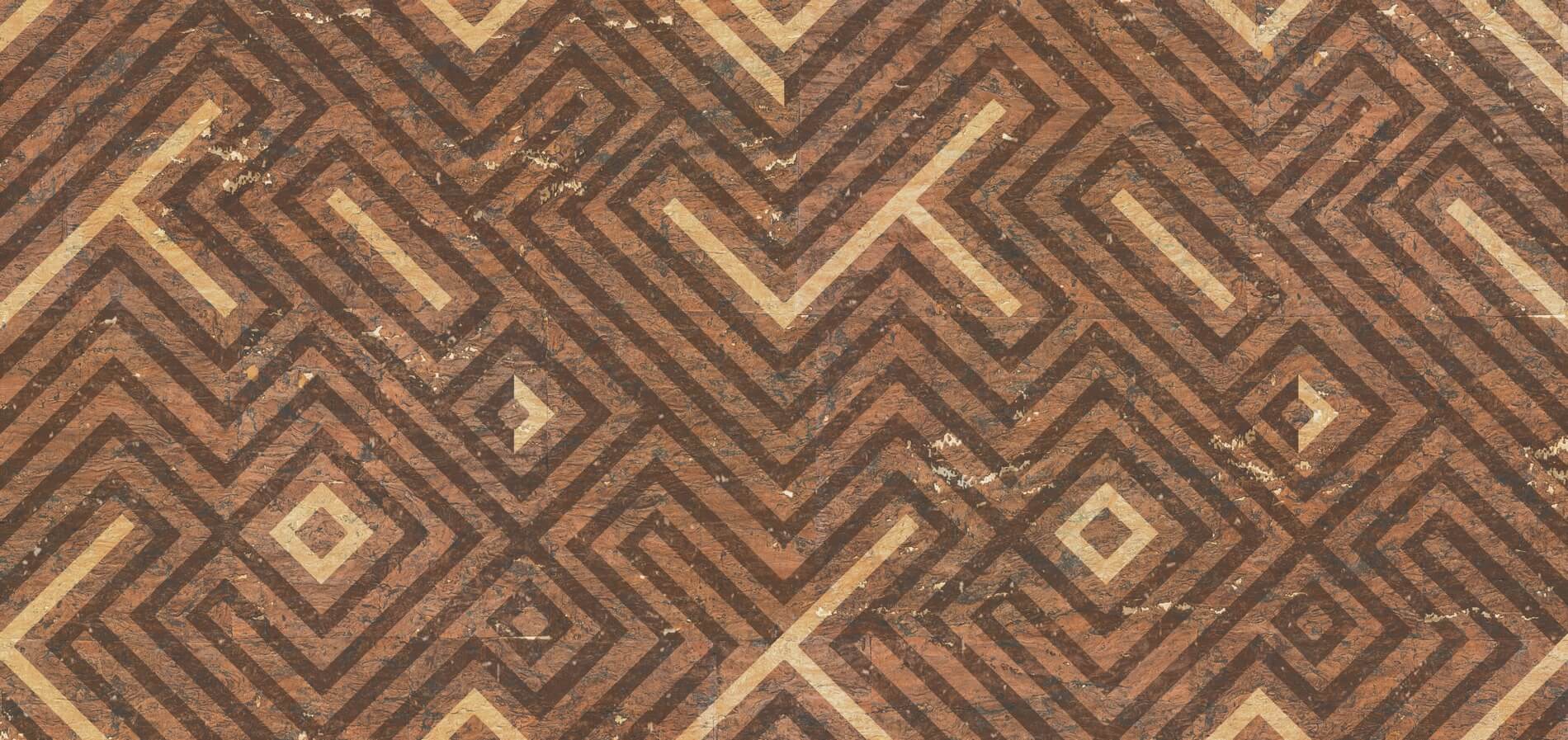 Tapeta Geometryczna Naturalny Korek Elitis RM988 20 Labyrinthe Essence De Liege