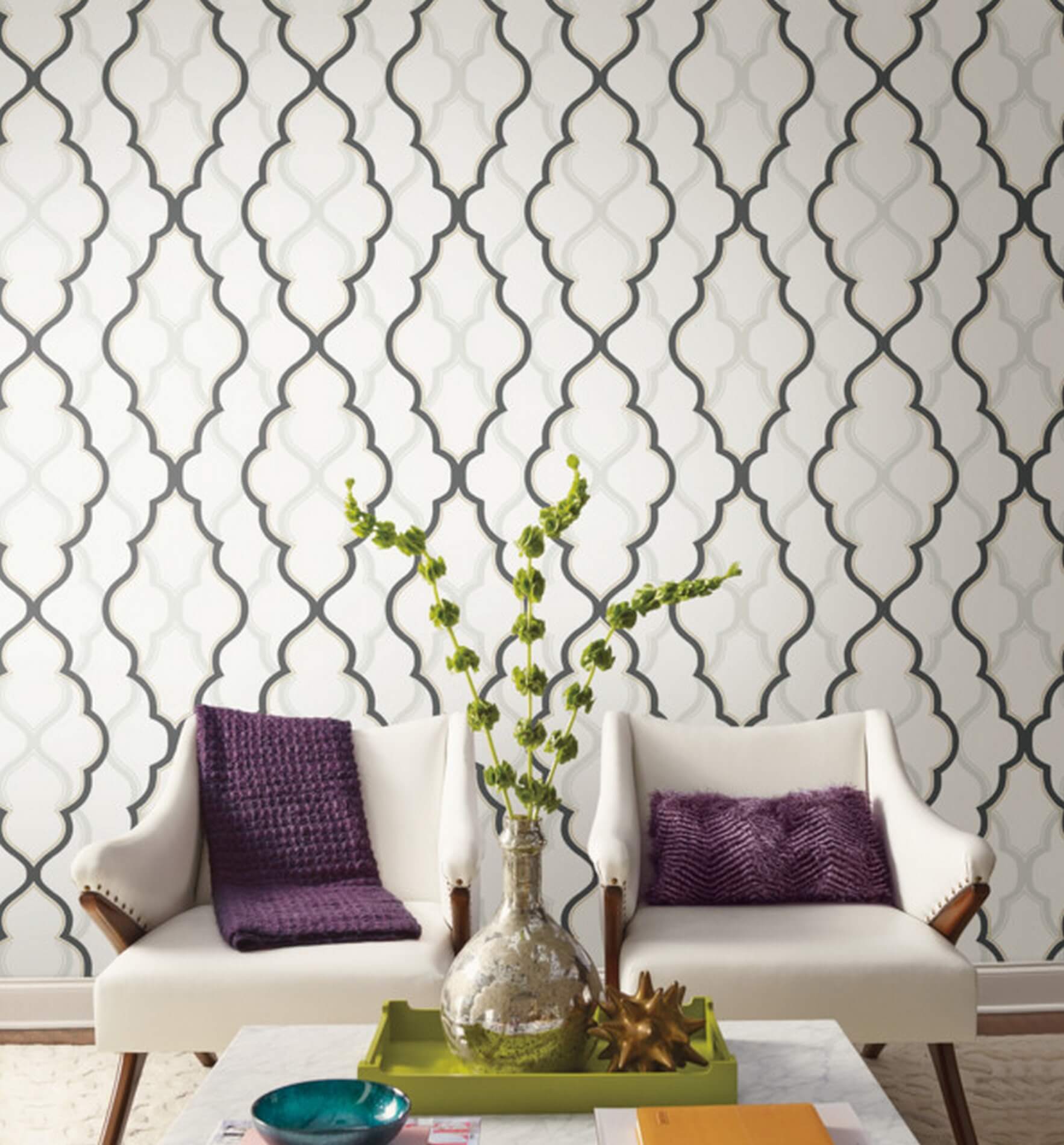 Tapeta Koniczyna Marokańska York CI2391 Double Damask Candice Olson Modern Artisan 2