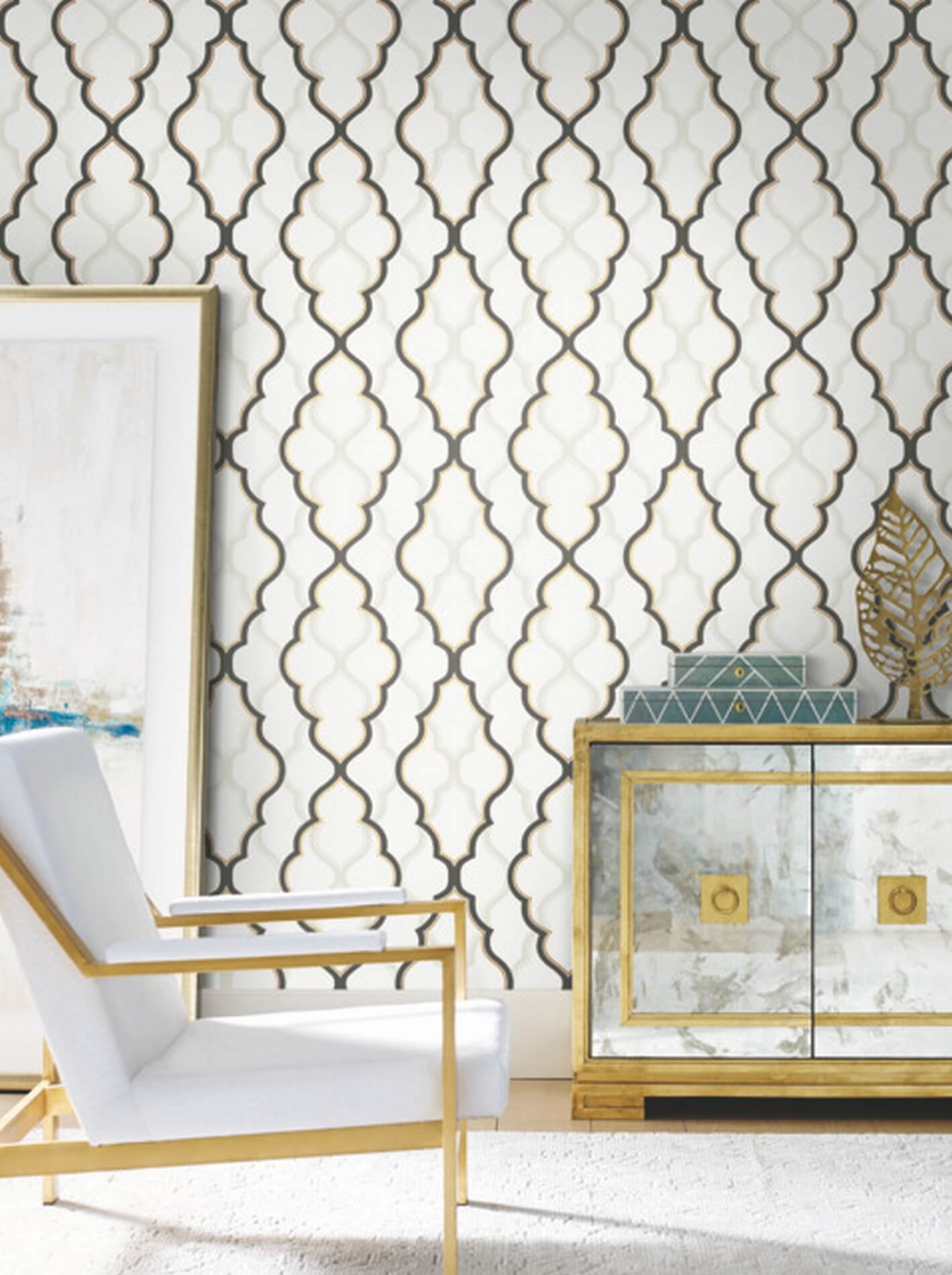 Tapeta Koniczyna Marokańska York CI2391 Double Damask Candice Olson Modern Artisan 2