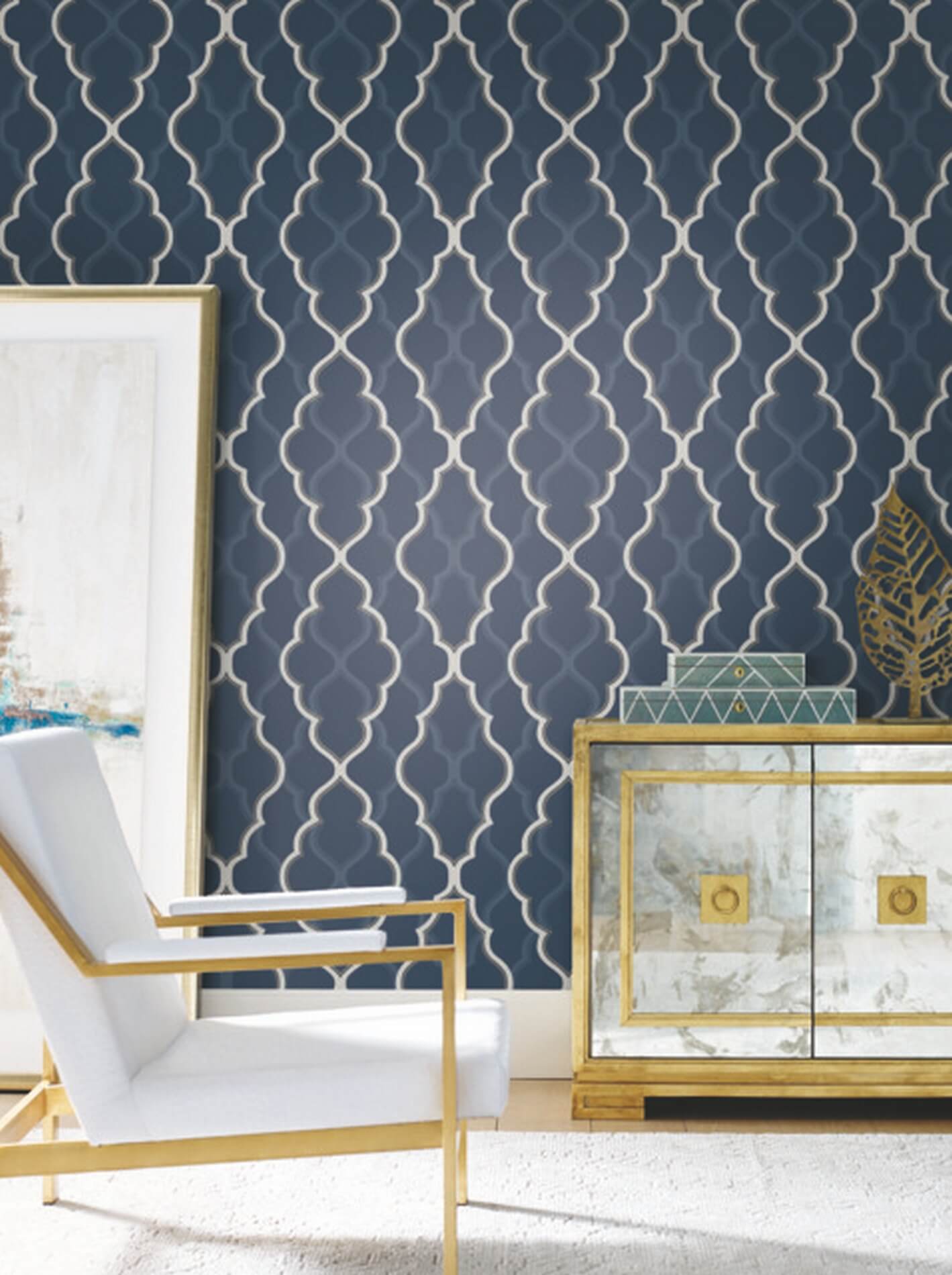 Tapeta Koniczyna Marokańska York CI2393 Double Damask Candice Olson Modern Artisan 2