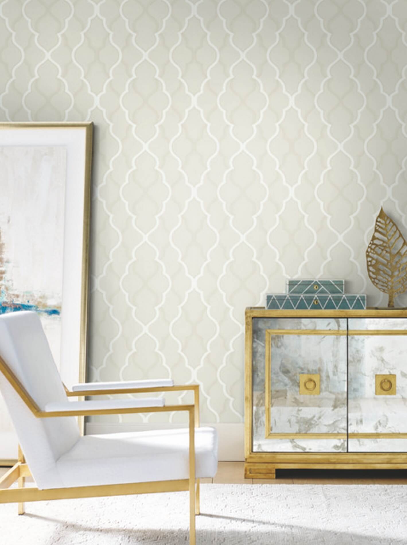Tapeta Koniczyna Marokańska York CI2396 Double Damask Candice Olson Modern Artisan 2