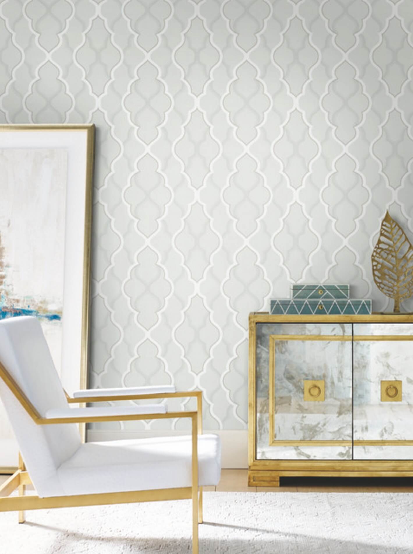 Tapeta Koniczyna Marokańska York CI2397 Double Damask Candice Olson Modern Artisan 2