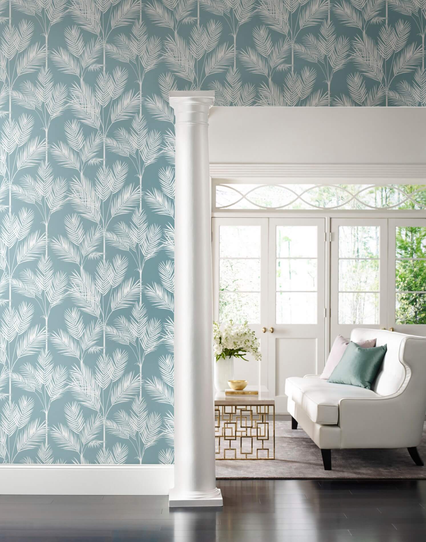 Tapeta Palma York CV4408 King Palm Silhouette Water's Edge