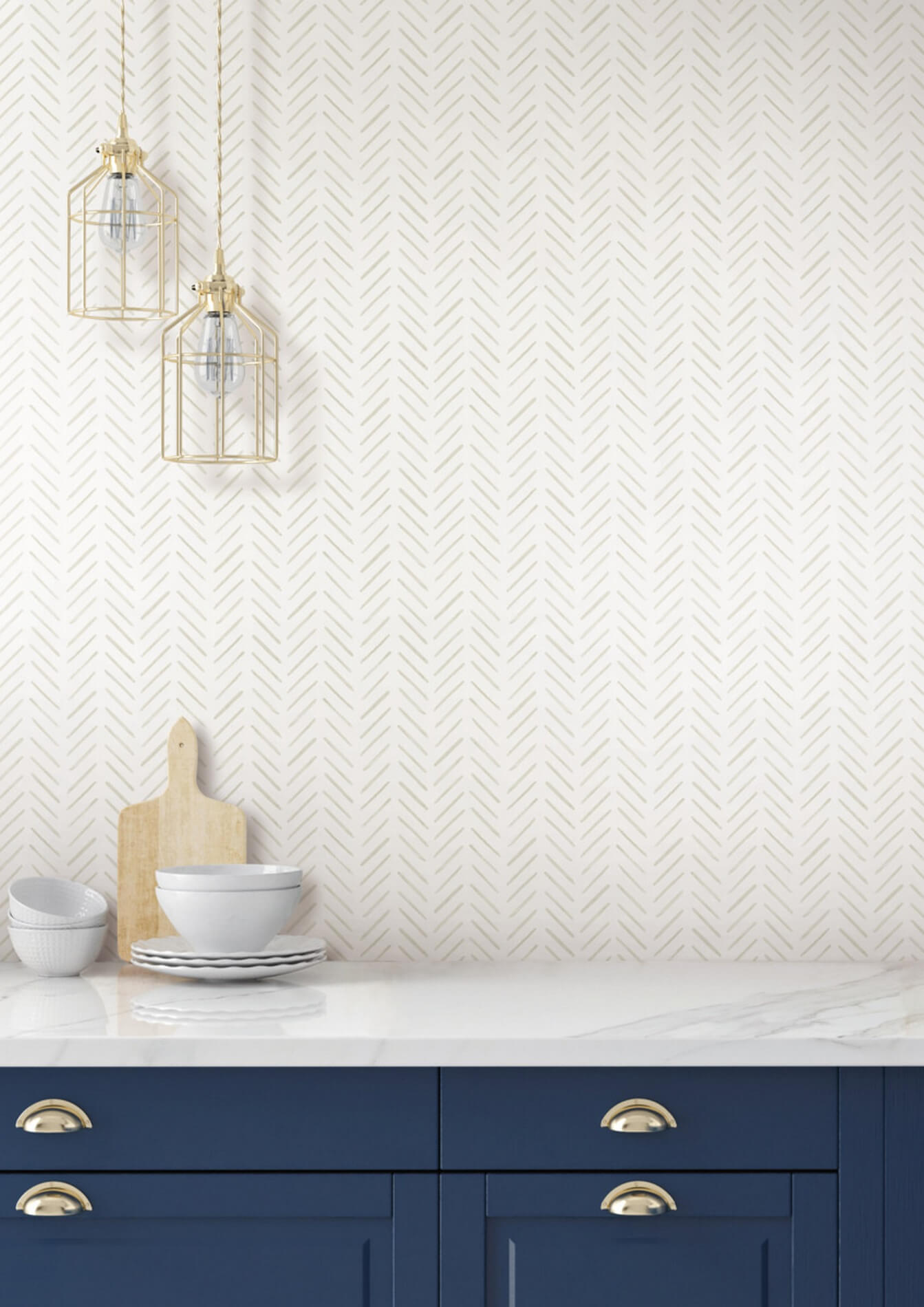 Tapeta Jodełka York CV4456 Painted Herringbone Water's Edge
