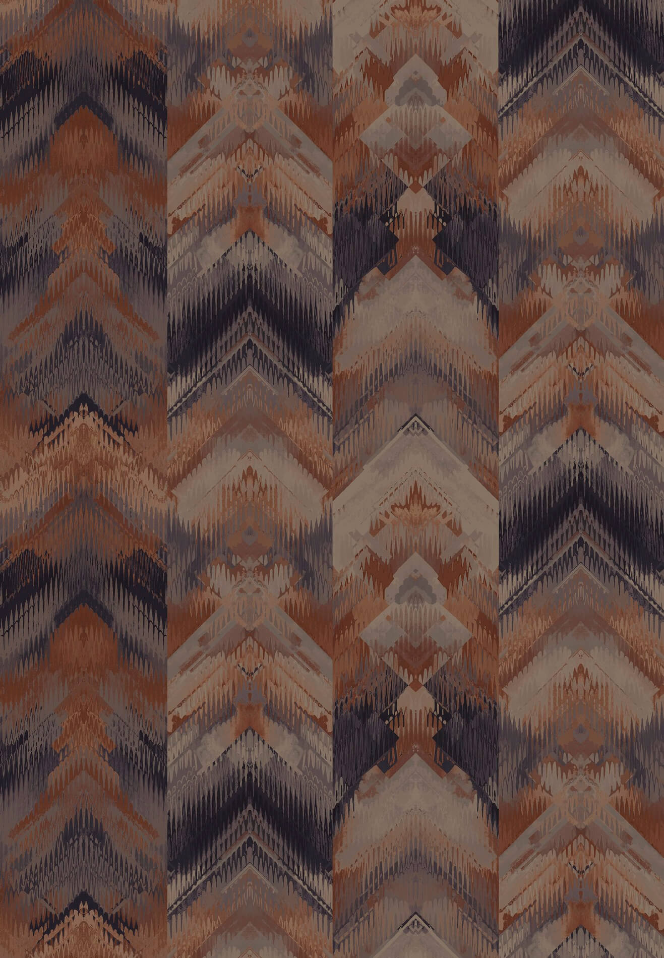 Mural Zygzaki 1838 Wallcoverings 1906-132-02 Reflections Copper Murals