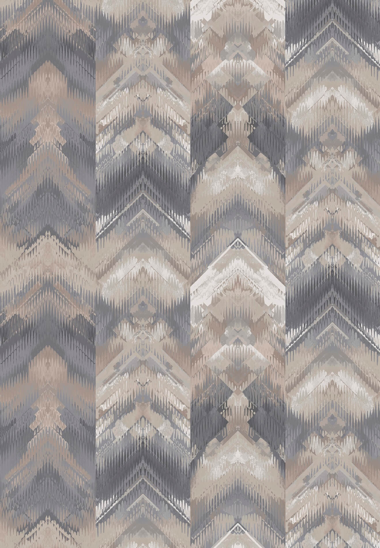 Mural Zygzaki 1838 Wallcoverings 1906-132-03 Reflections Pewter Murals