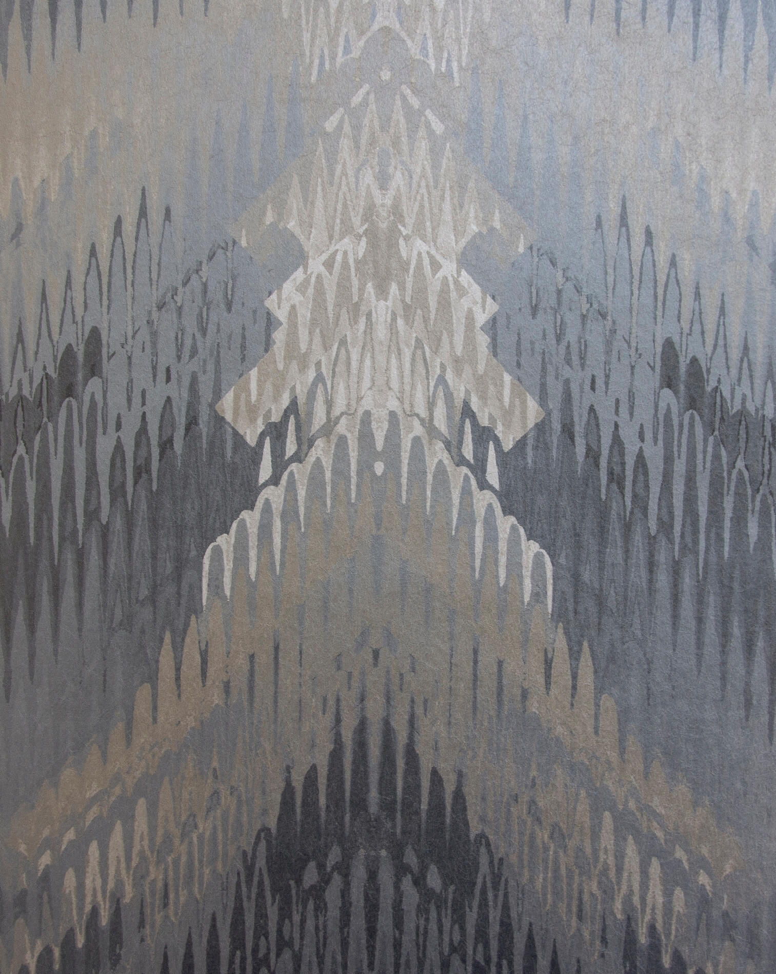 Mural Zygzaki 1838 Wallcoverings 1906-132-03 Reflections Pewter Murals