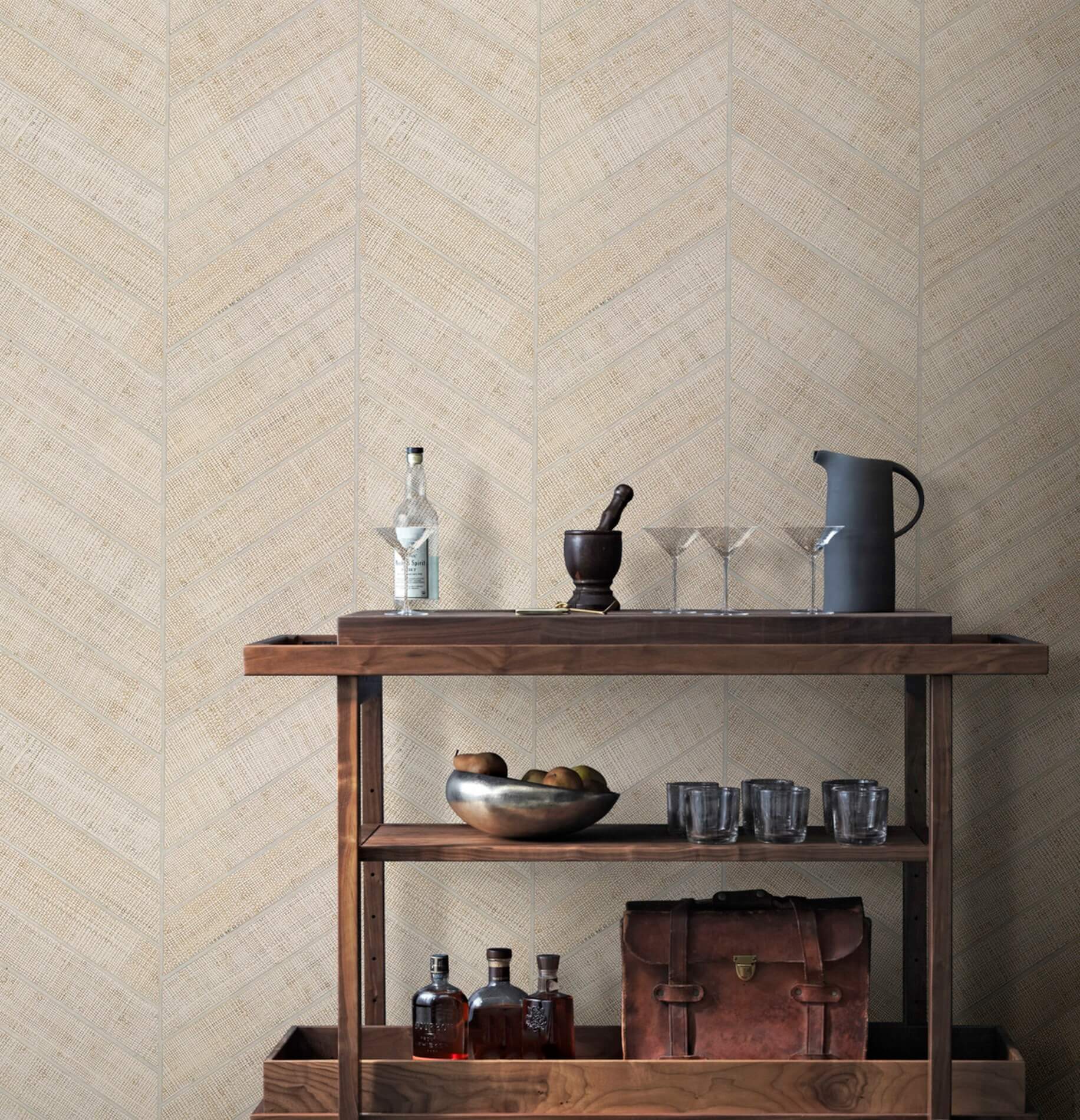 Tapeta Naturalna Jodełka York HO2108 Atelier Herringbone Ronald Redding Traveler