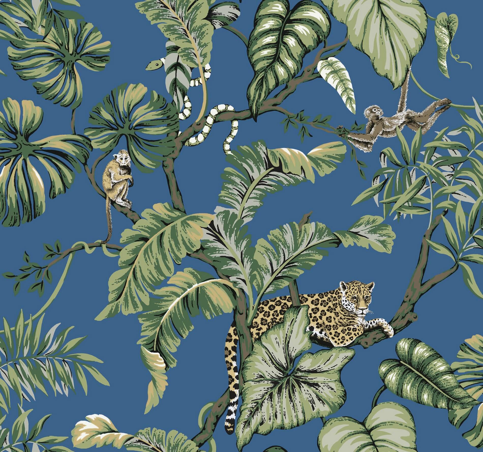 Tapeta Zwierzęta I Liście York HO2141 Jungle Cat Ronald Redding Traveler