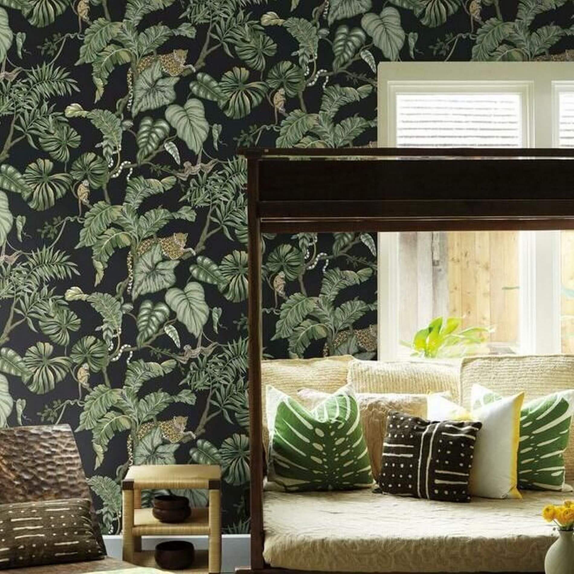 Tapeta Zwierzęta I Liście York HO2143 Jungle Cat Ronald Redding Traveler