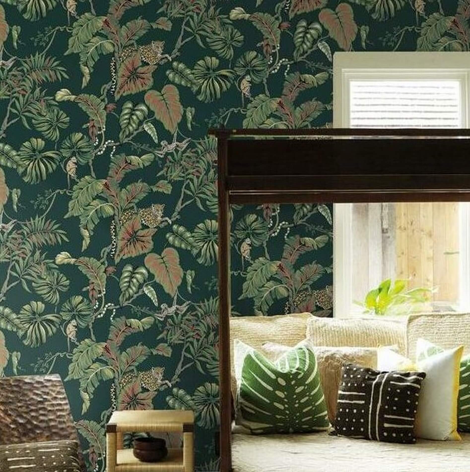 Tapeta Zwierzęta I Liście York HO2146 Jungle Cat Ronald Redding Traveler