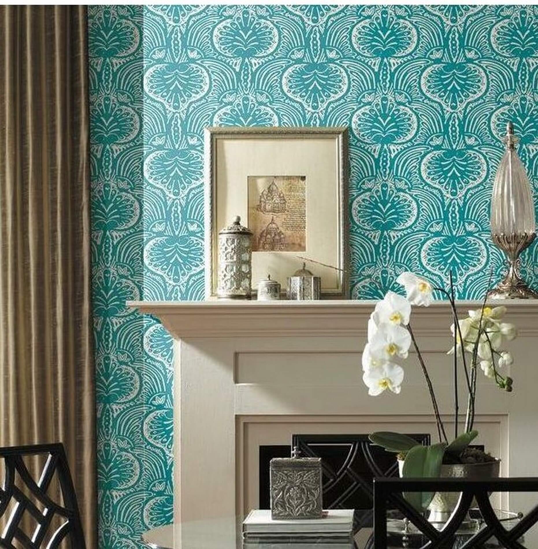 Tapeta Orientalny Damask York HO2151 Lotus Palm Ronald Redding Traveler