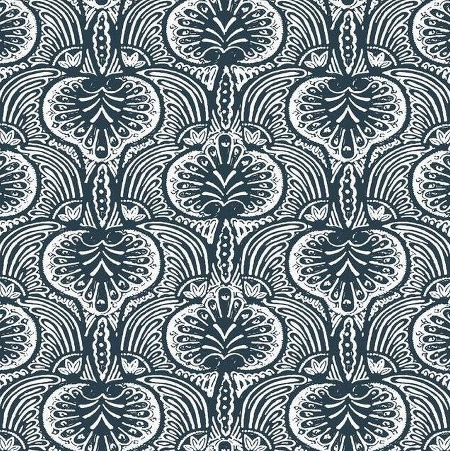 Tapeta Orientalny Damask York HO2153 Lotus Palm Ronald Redding Traveler