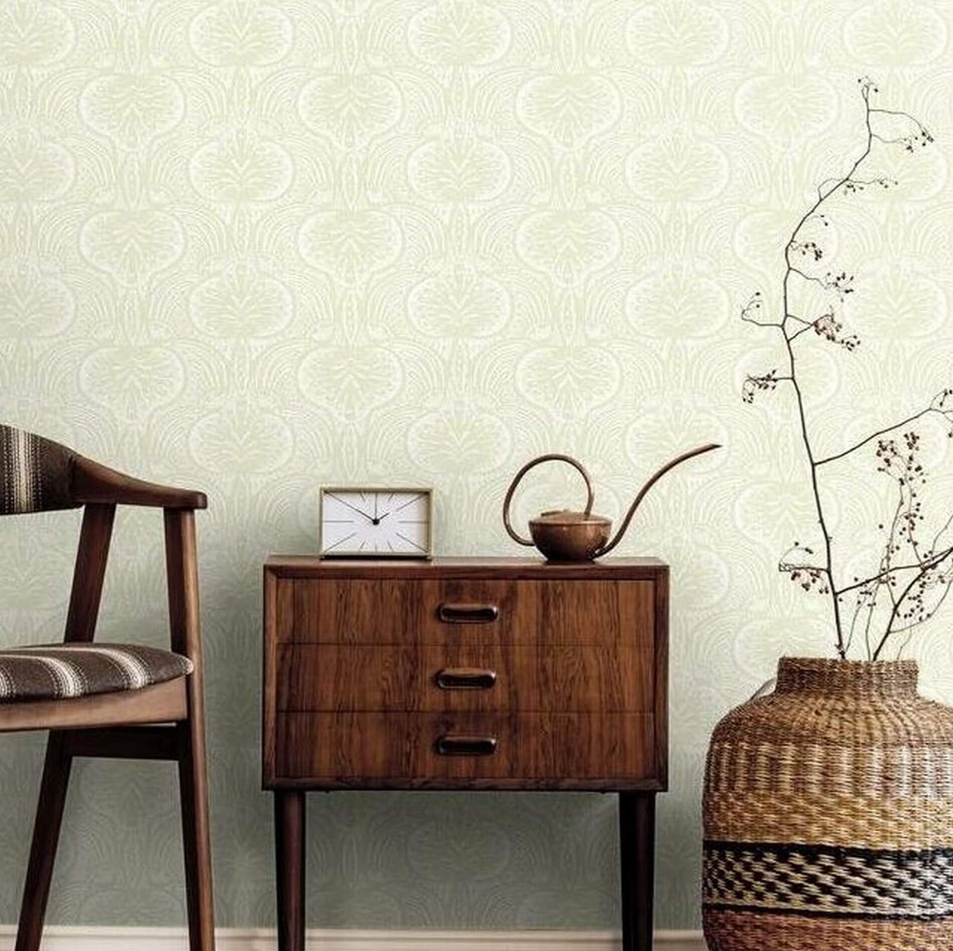 Tapeta Orientalny Damask York HO2154 Lotus Palm Ronald Redding Traveler