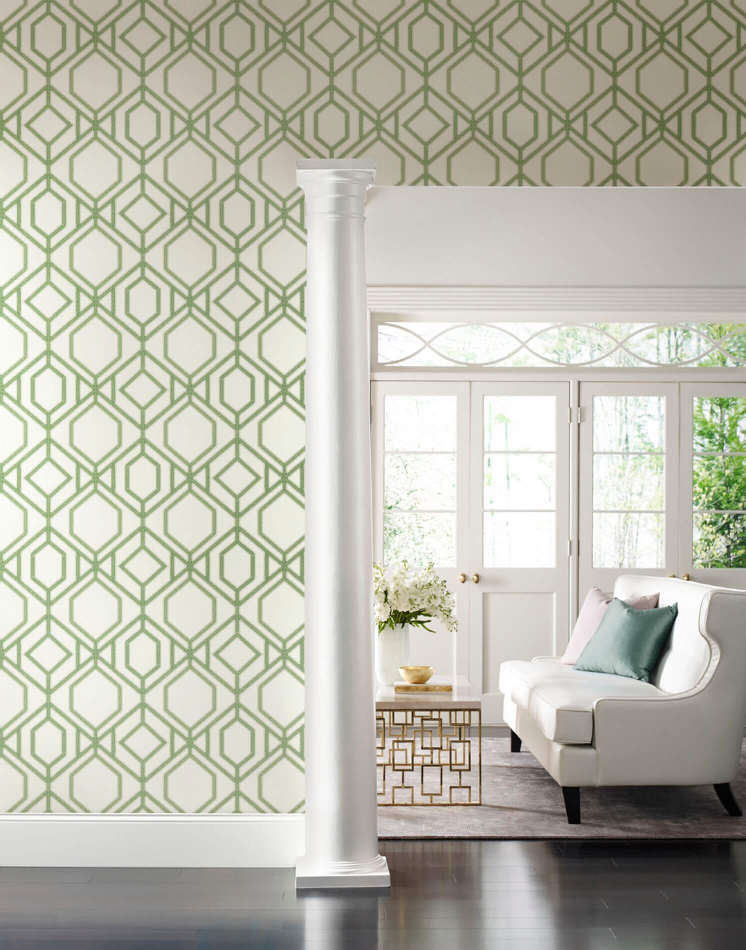 Tapeta Kratownica York TC2631 Sawgrass Trellis Tropics Resource Library
