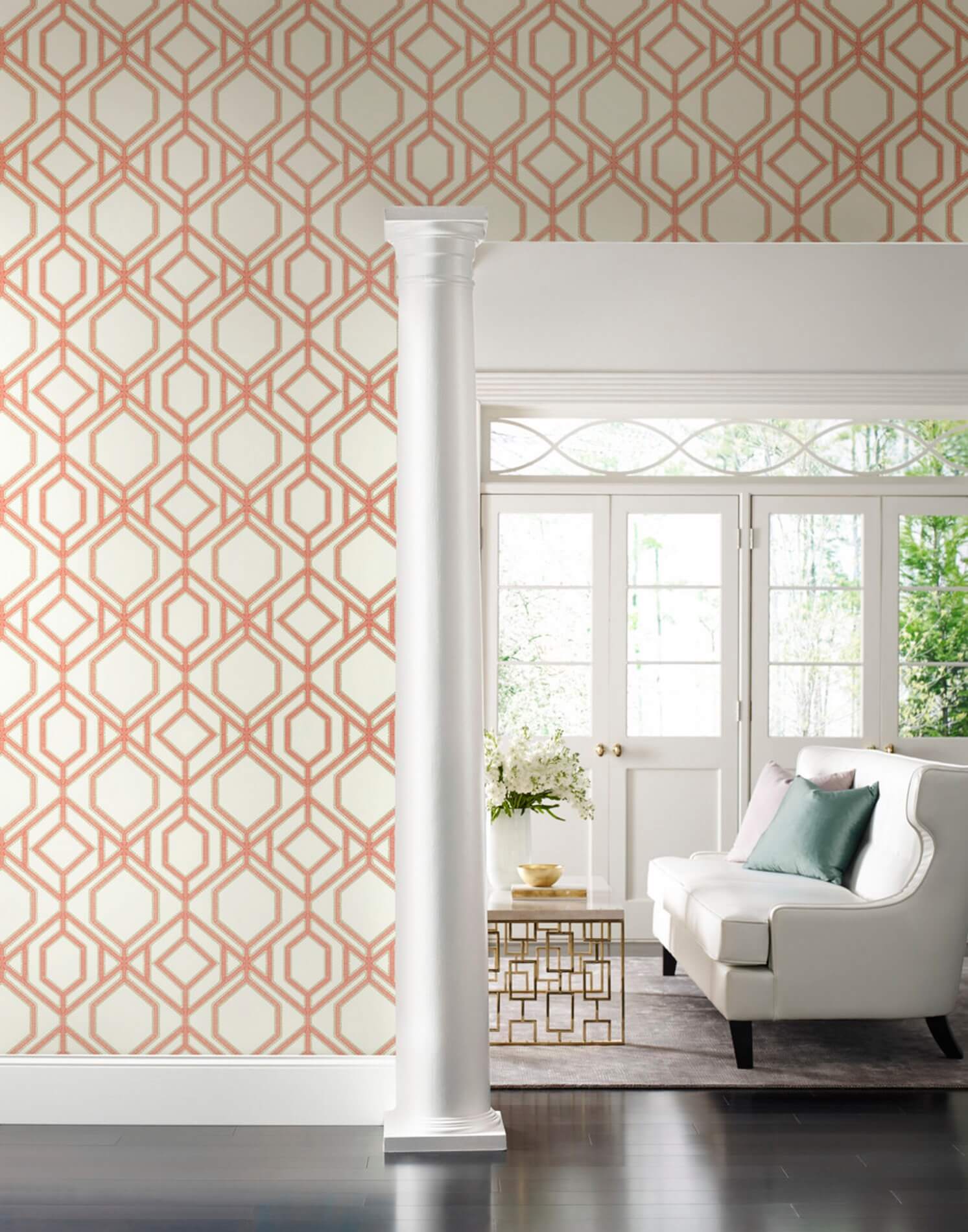 Tapeta Kratownica York TC2636 Sawgrass Trellis Tropics Resource Library