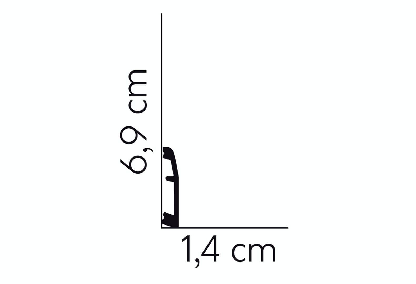 Listwa podłogowa MD017 Mardom Decor wys. 6,9cm