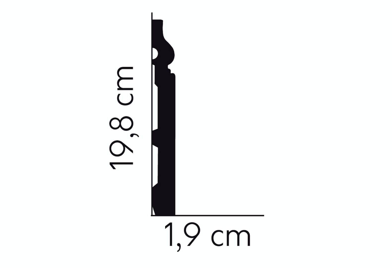 Listwa podłogowa MD020 Mardom Decor wys. 19,8cm