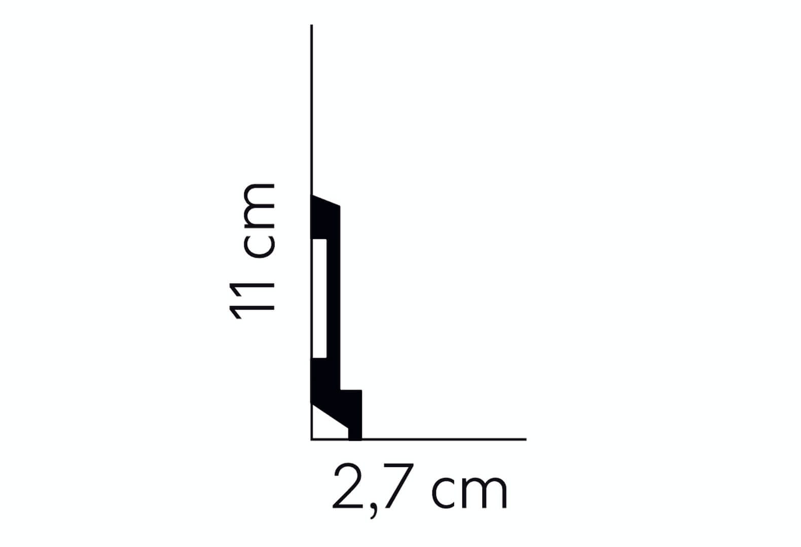 Listwa podłogowa MD025 Mardom Decor wys. 11cm