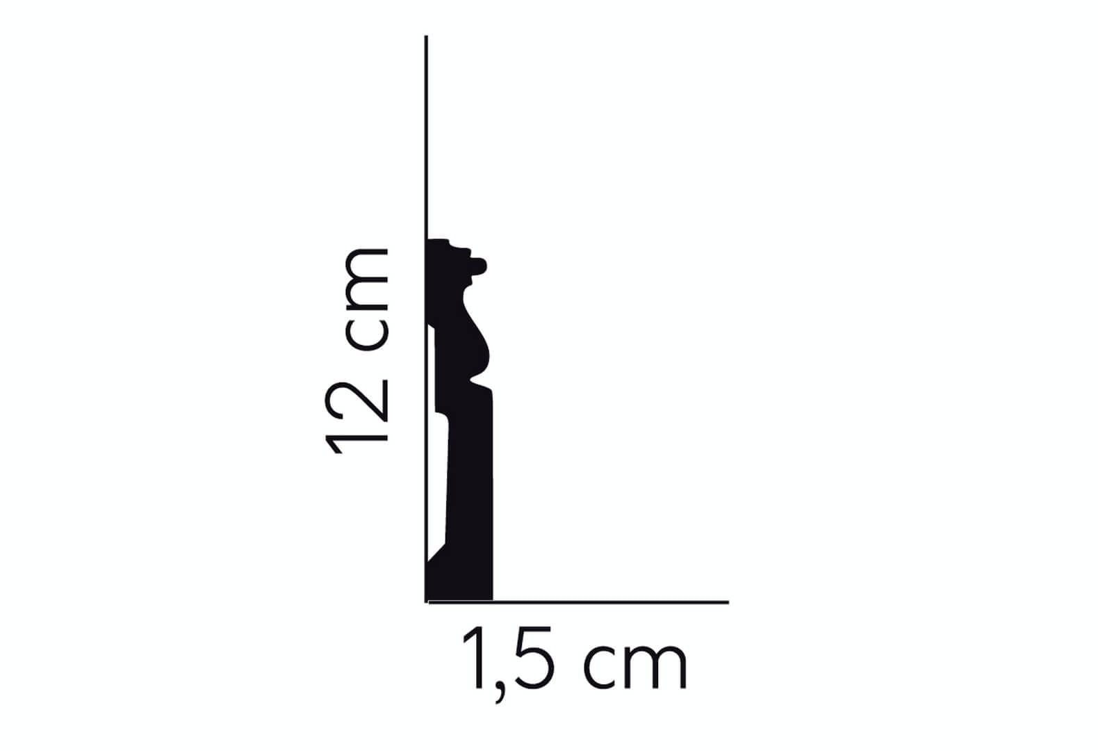 Listwa podłogowa MD095 Mardom Decor wys. 12cm