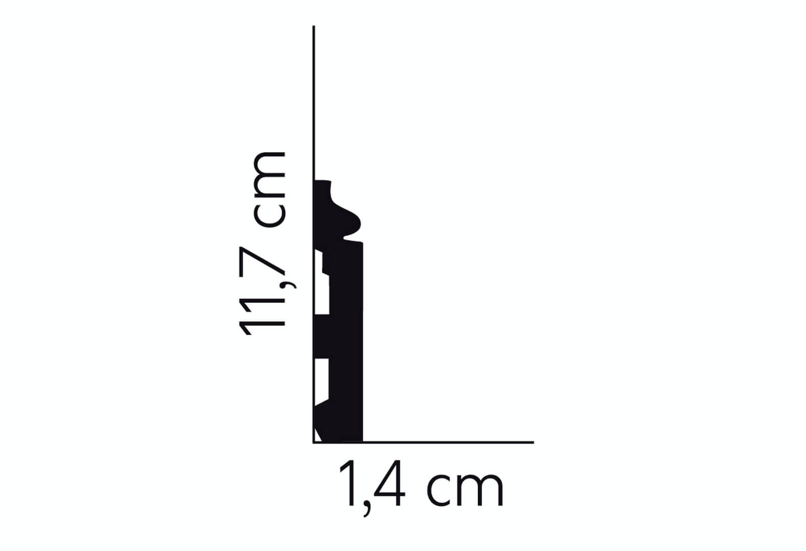 Listwa podłogowa MD358 Mardom Decor wys. 11,7cm