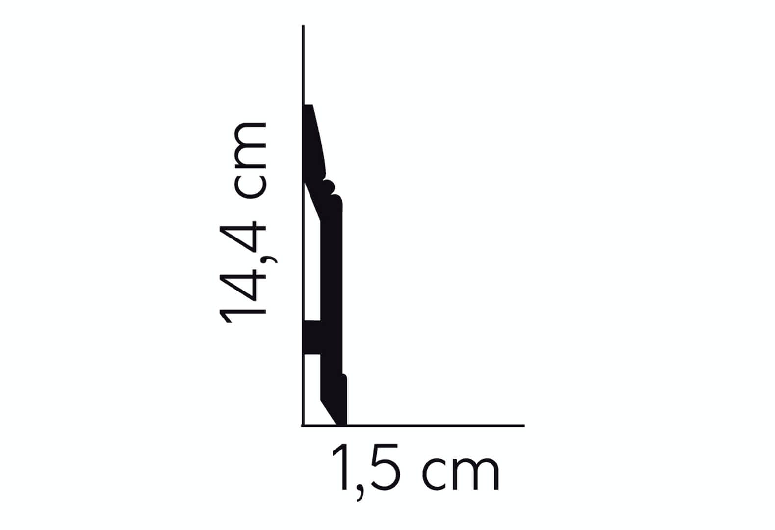 Listwa podłogowa MD361 Mardom Decor wys. 14,4cm