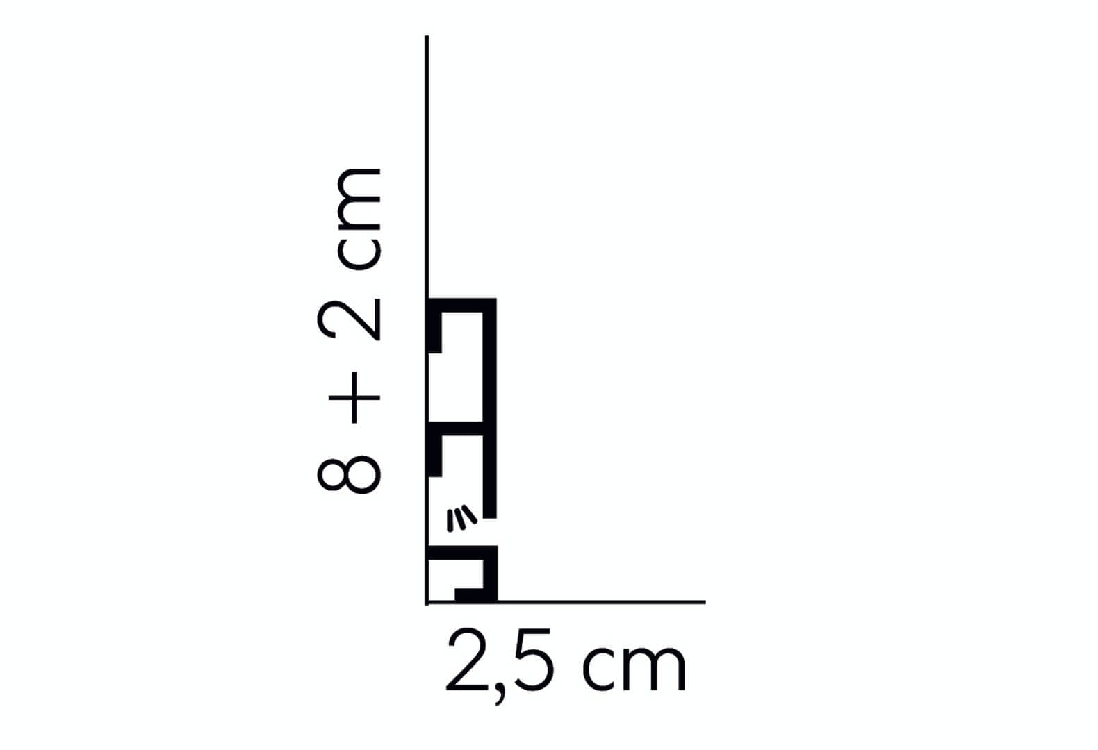 Listwa przypodłogowa LED QL019+QL021 Mardom Decor wys. 8+2cm