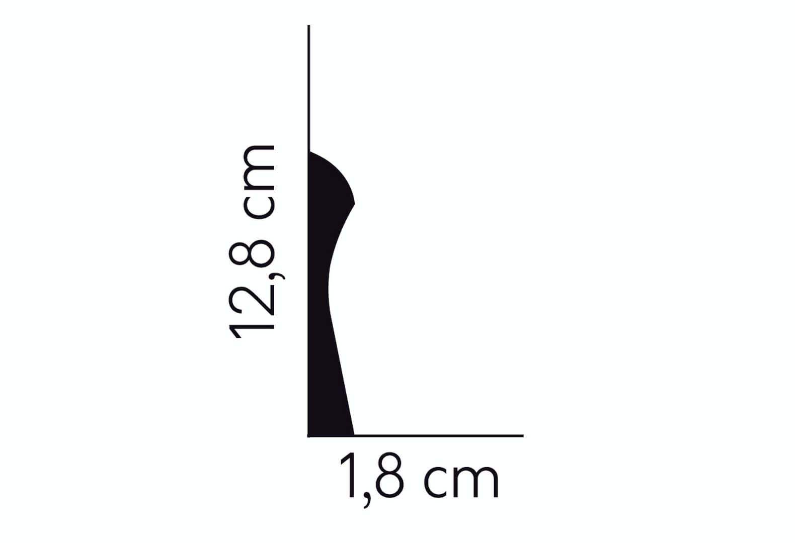 Listwa przypodłogowa QS003 Mardom Decor wys. 12,8cm