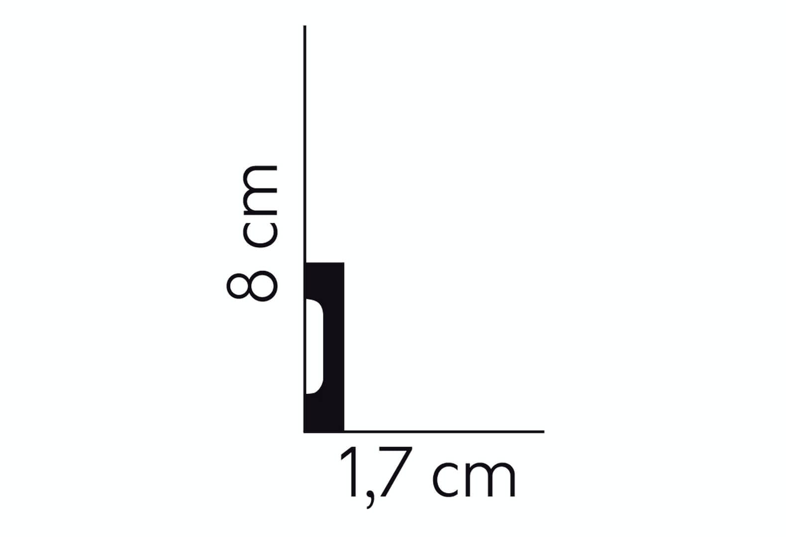 Listwa podłogowa MD008P Satyna Mardom Decor wys. 8cm