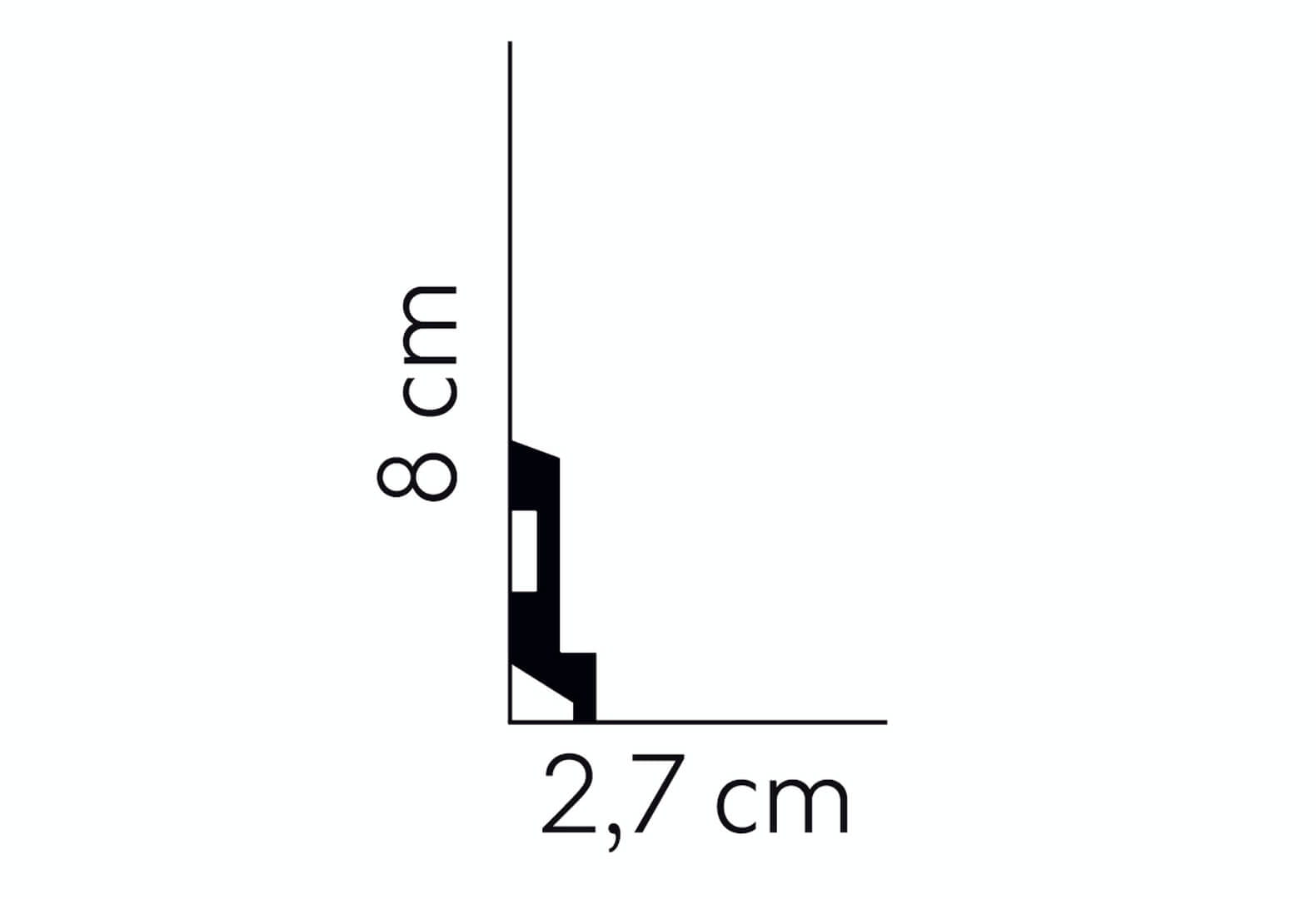 Listwa podłogowa MD024P Satyna Mardom Decor wys. 8cm