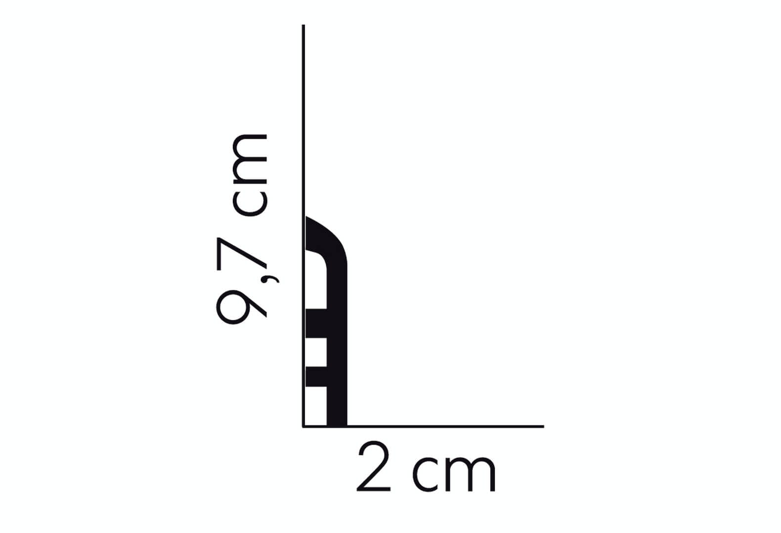 Listwa podłogowa MD355P Satyna Mardom Decor wys. 9,7cm