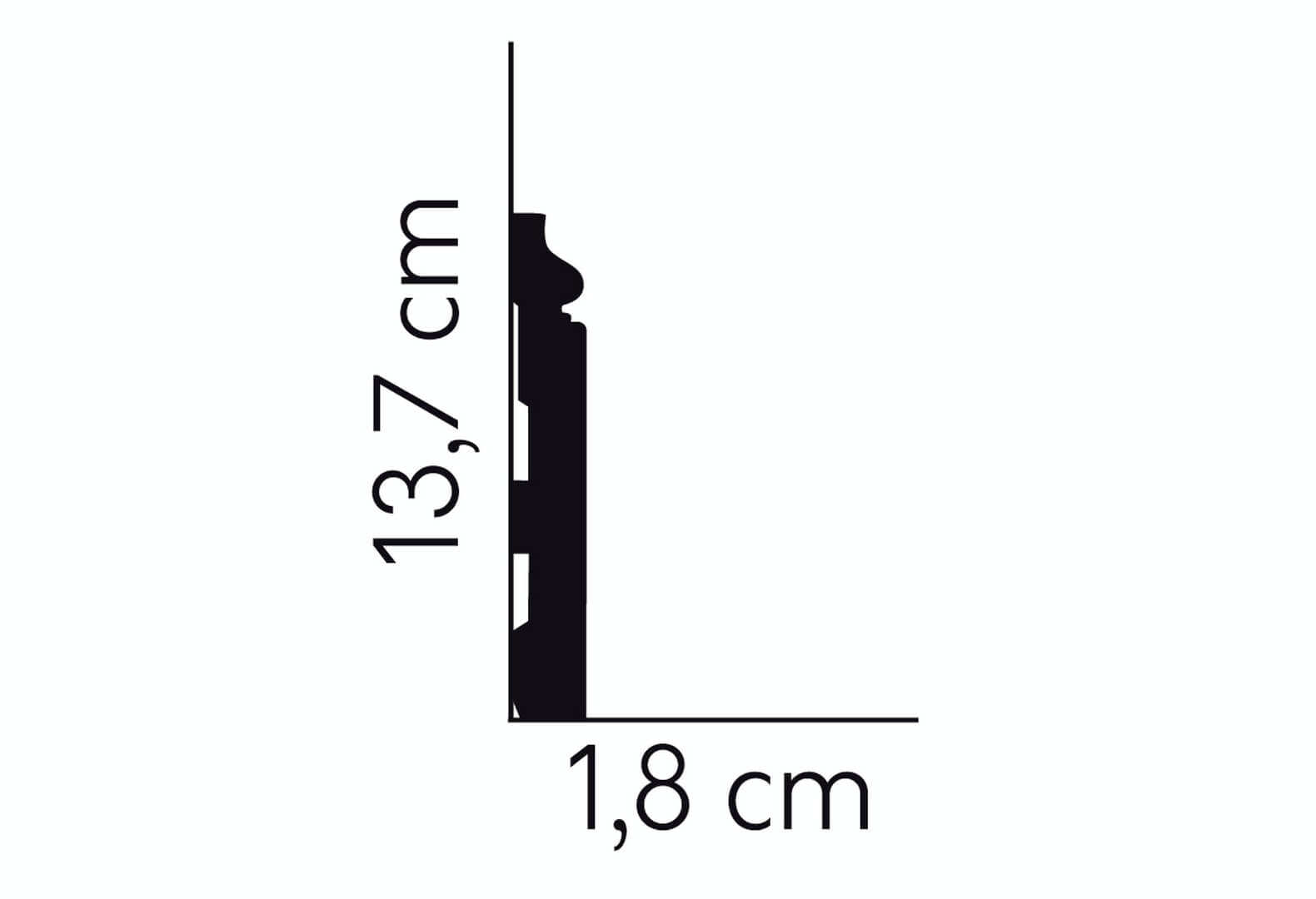 Listwa podłogowa MD360P Satyna Mardom Decor wys. 13,7cm