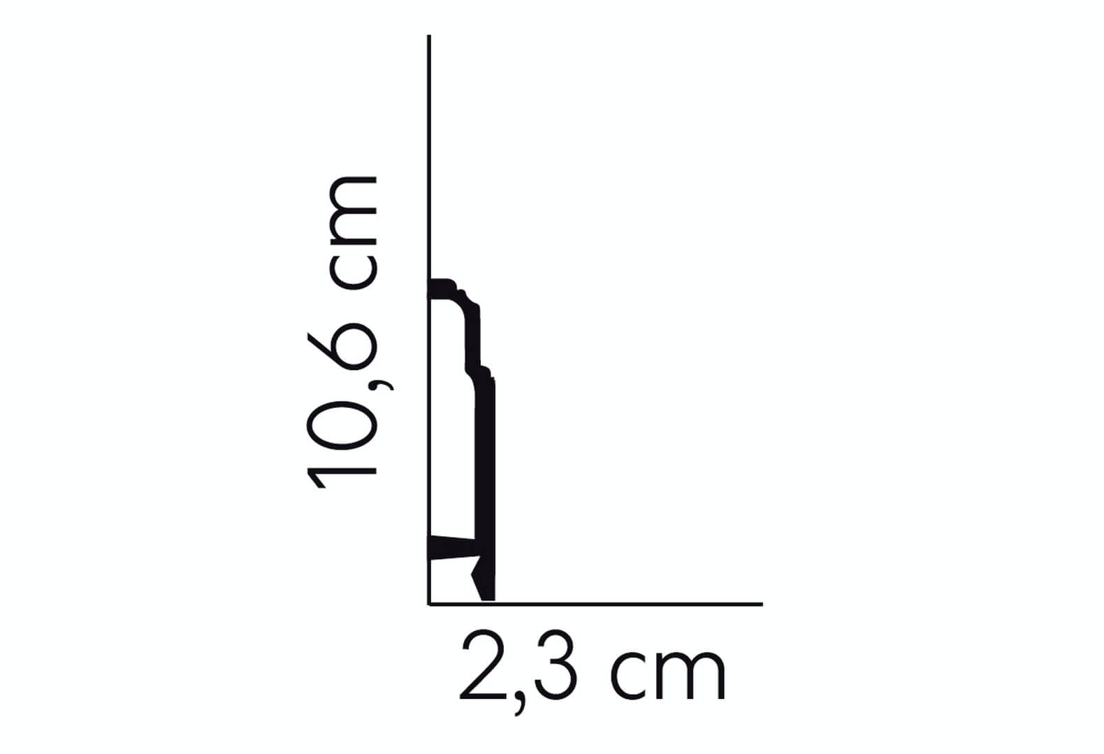 Listwa podłogowa MD363P Satyna Mardom Decor wys. 10,6cm
