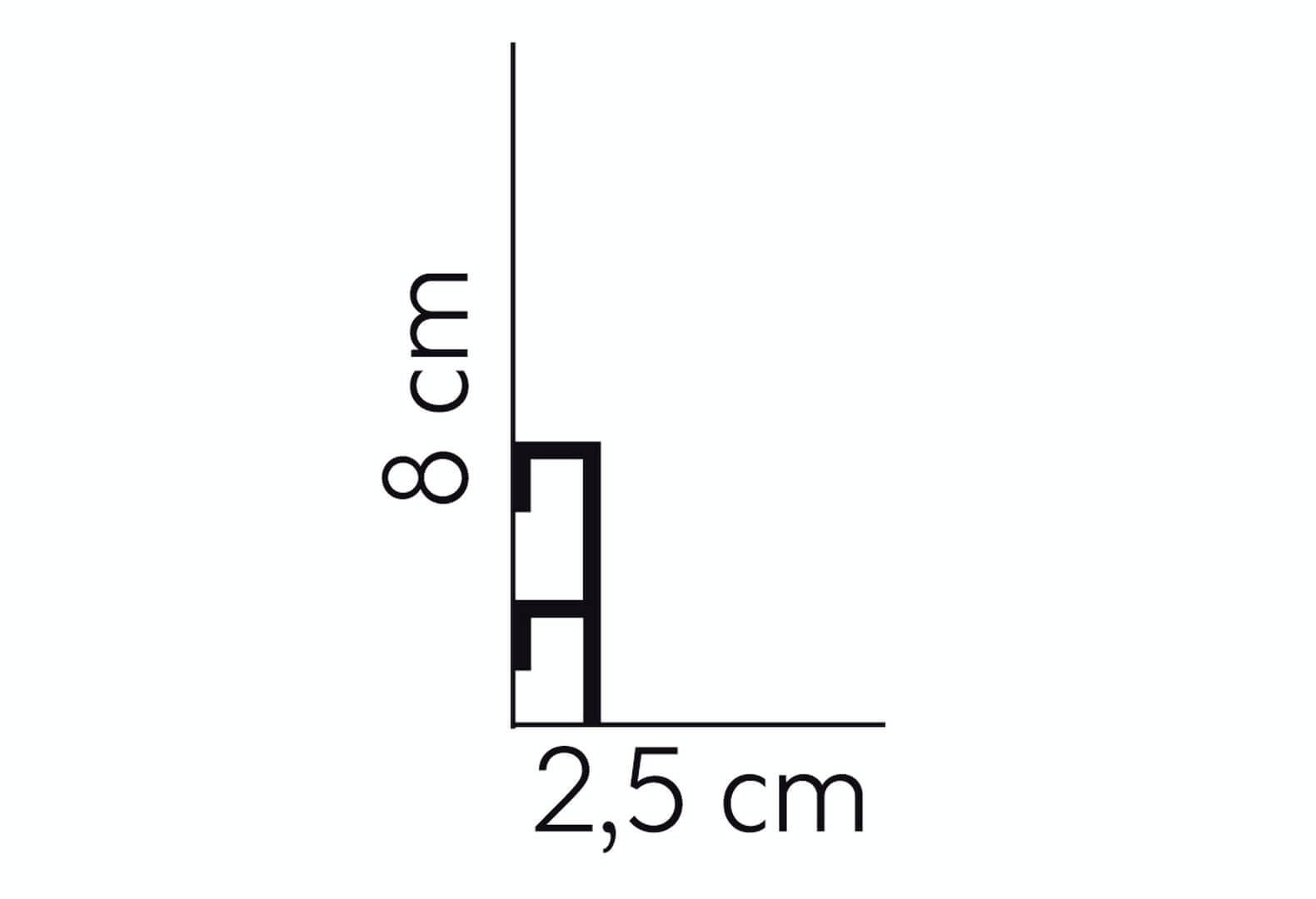 Listwa przypodłogowa QL019P Satyna Mardom Decor wys. 8cm