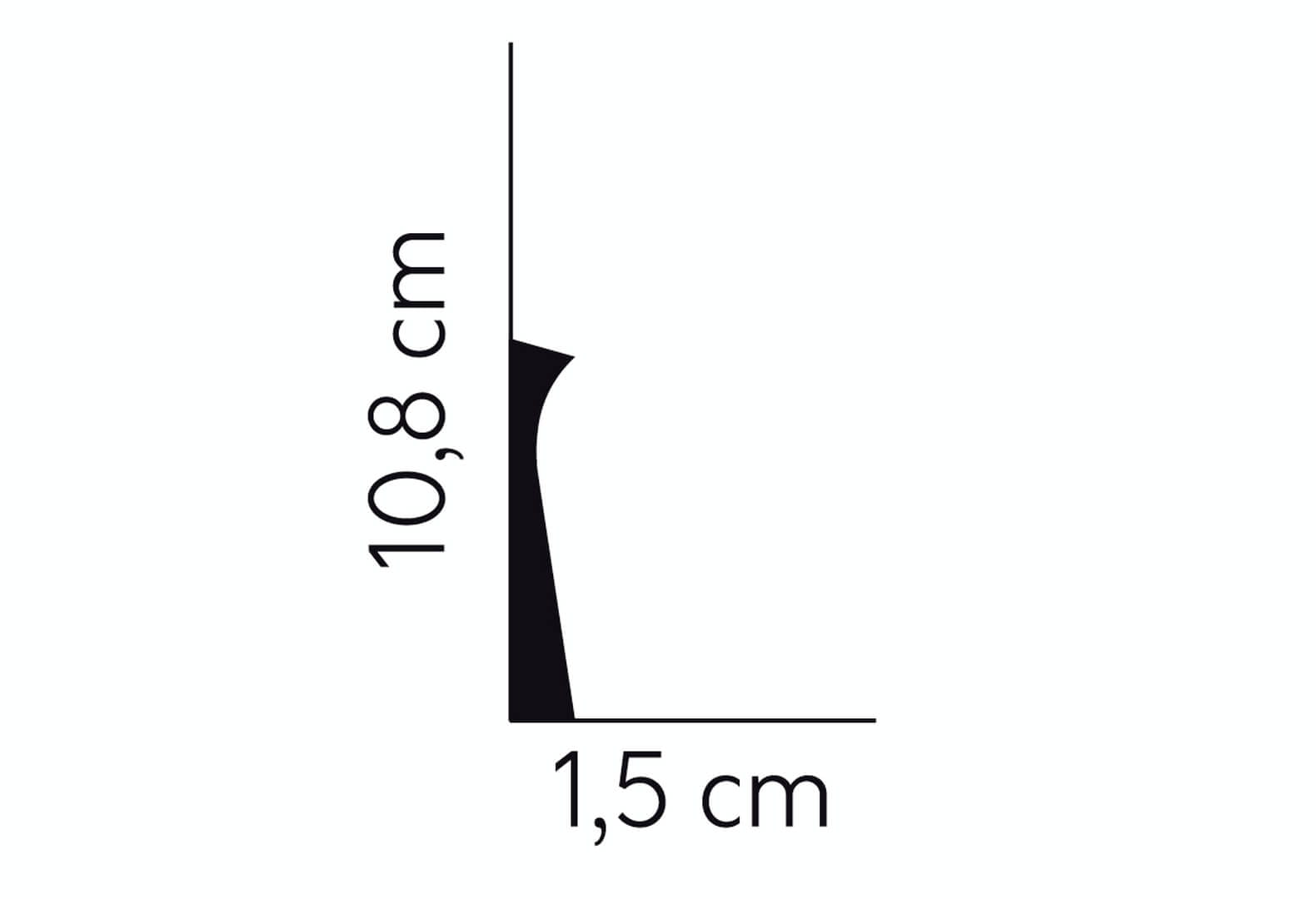 Listwa przypodłogowa QS004P Satyna Mardom Decor wys. 10,8cm