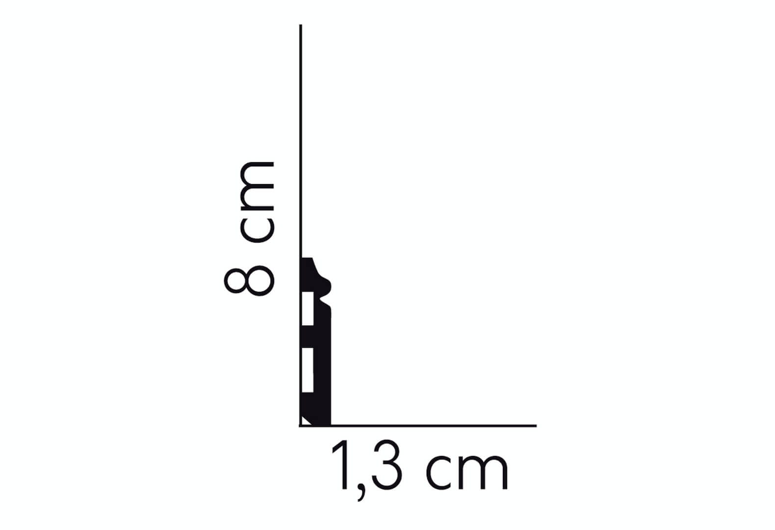 Listwa podłogowa elastyczna MD018F Mardom Decor wys. 8cm