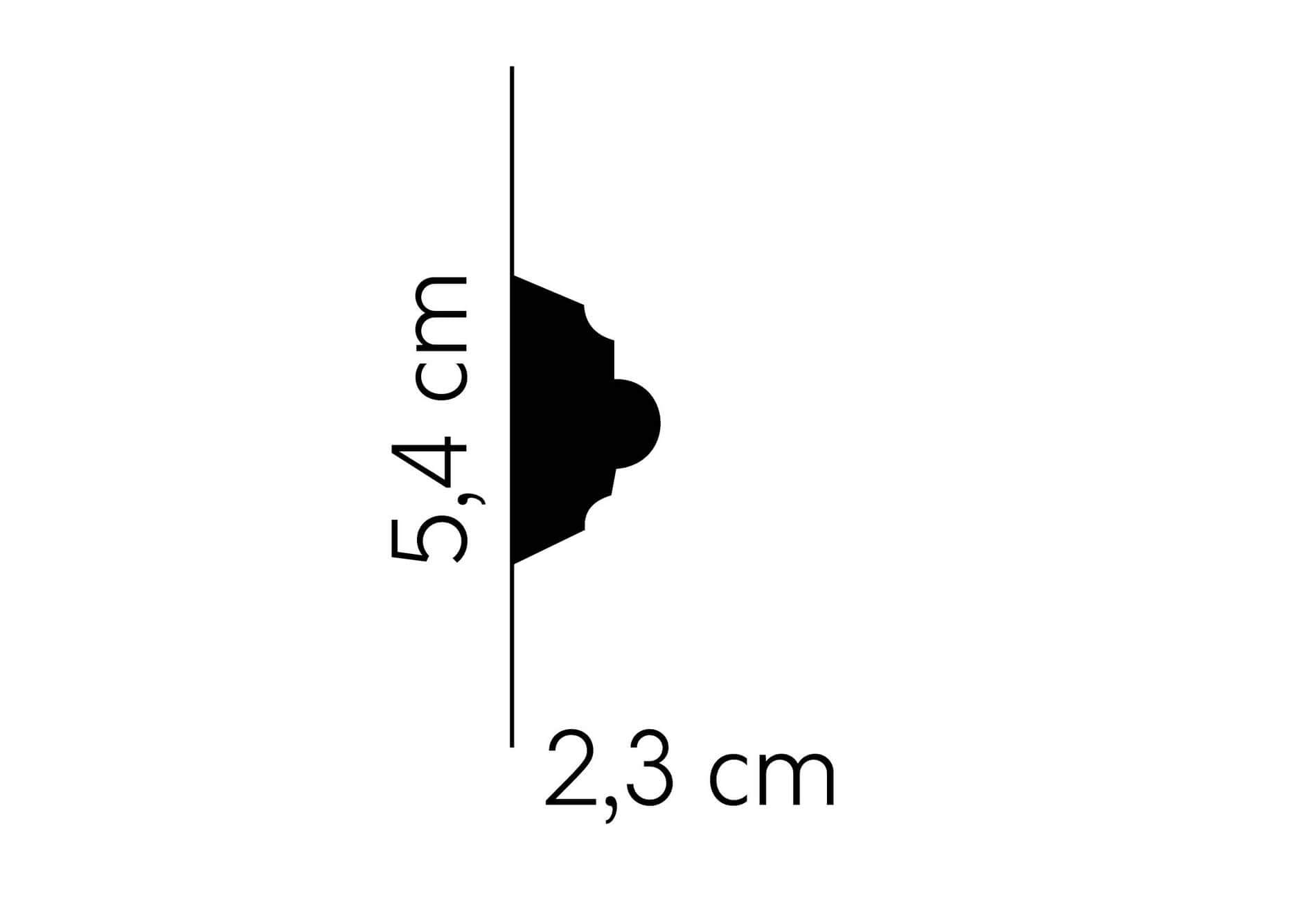 Listwa ścienna z ornamentem MDC252 Mardom Decor wys. 5,4cm