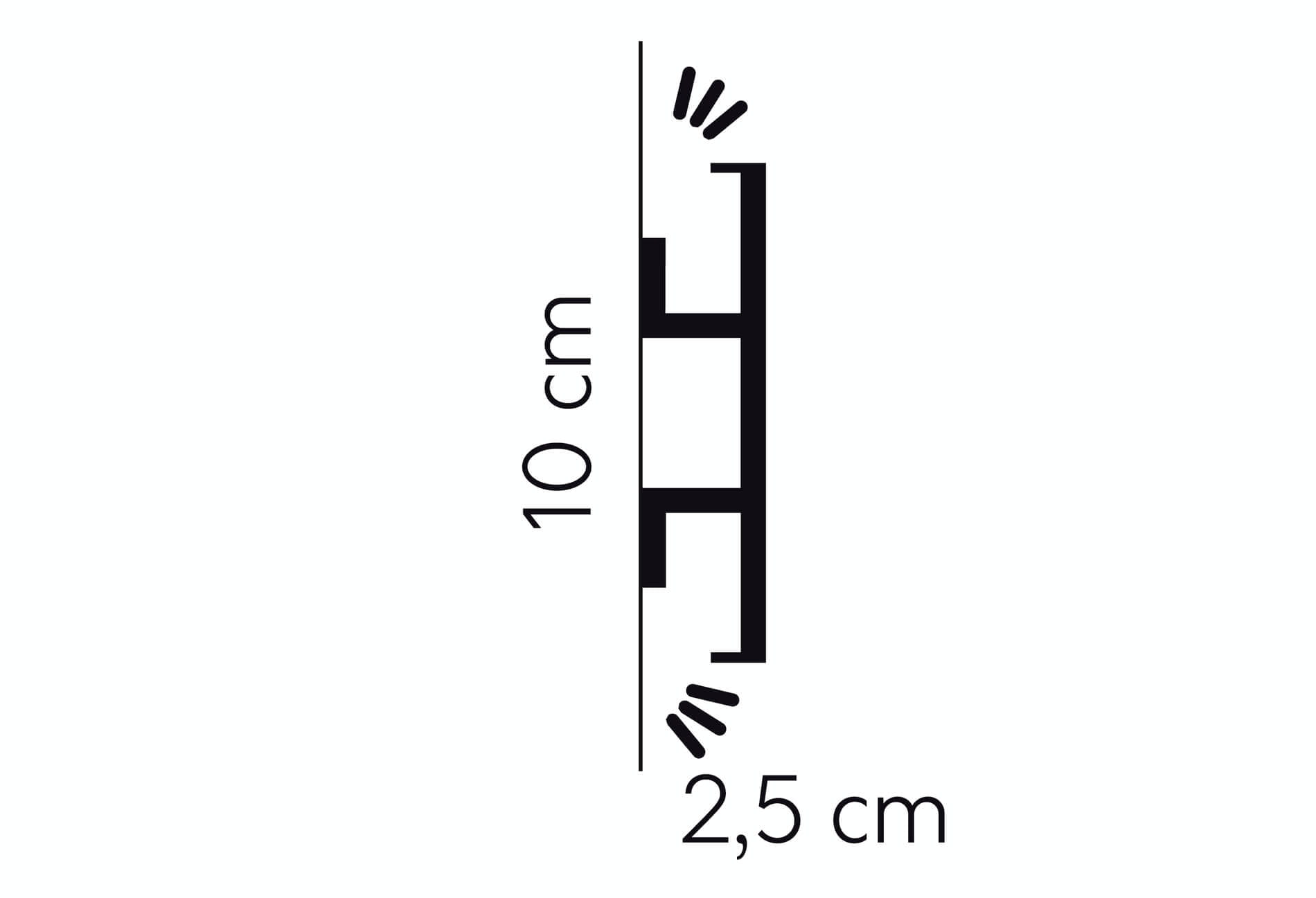 Listwa ścienna LED QL017 Mardom Decor wys. 10cm