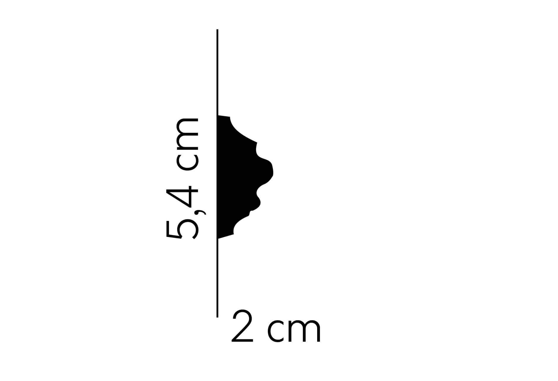 Listwa ścienna elastyczna z ornamentem MDC258F Mardom Decor wys. 5,4cm