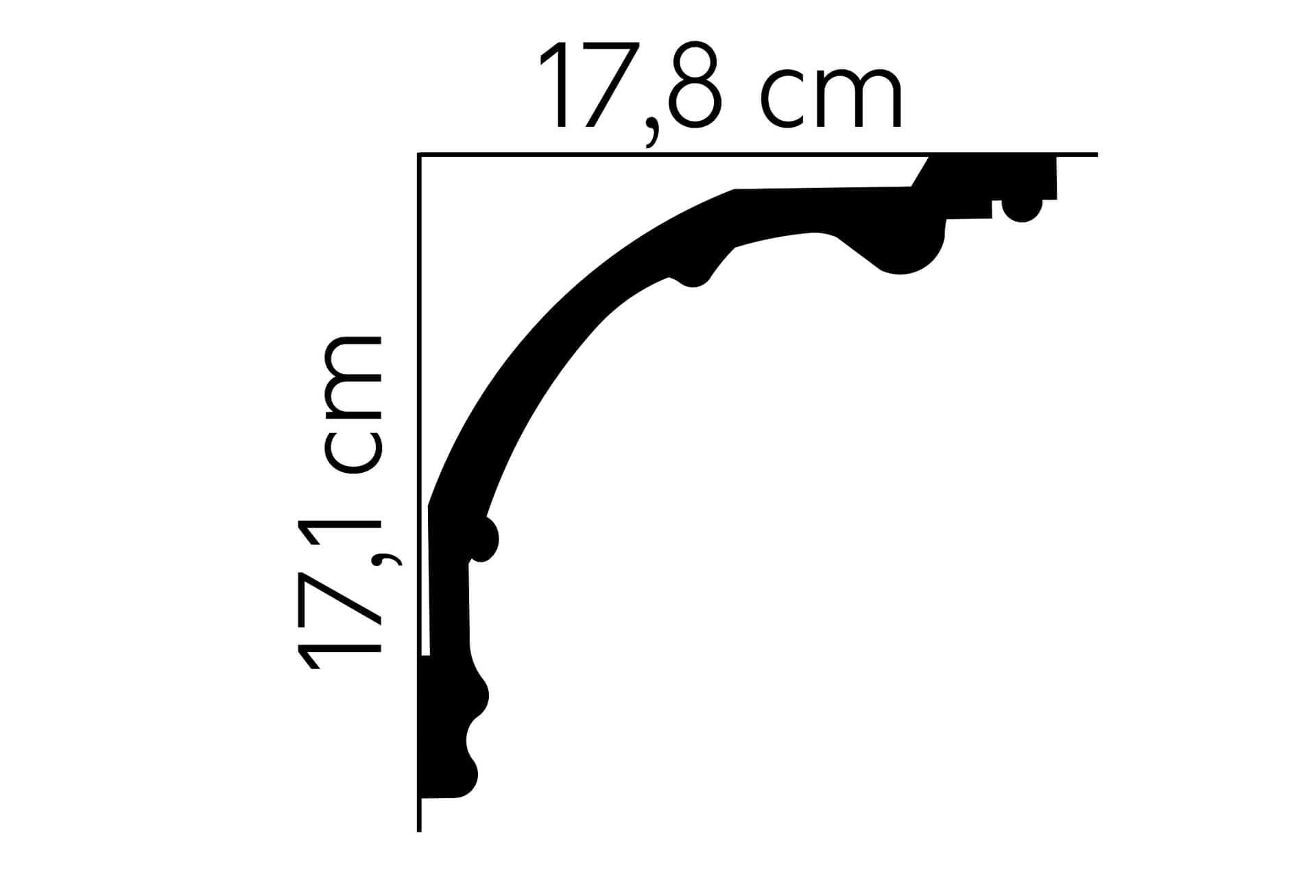 Listwa sufitowa ornament MDA109 Mardom Decor wys. 17,1cm
