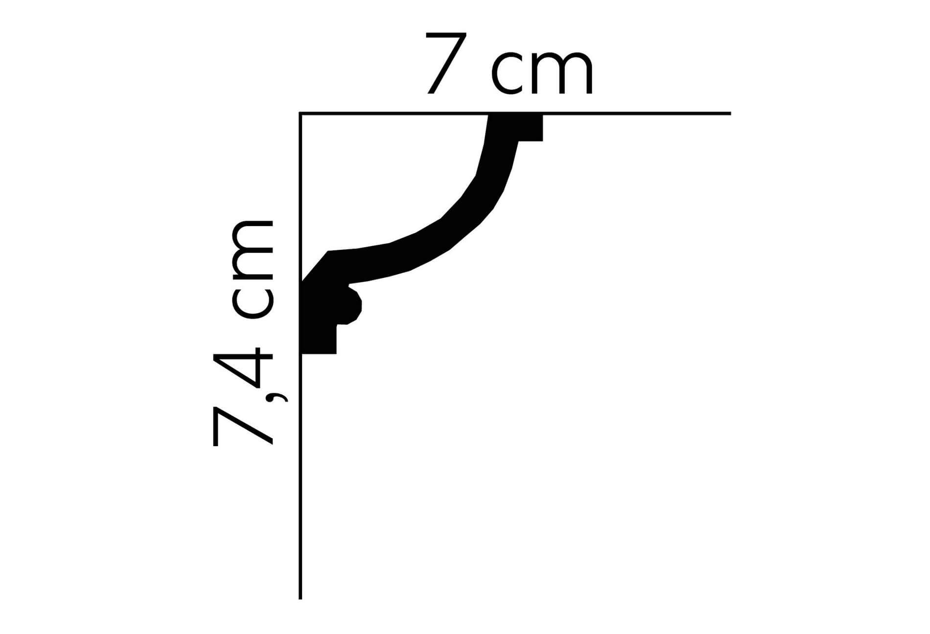 Listwa sufitowa ornament MDA121 Mardom Decor wys. 7,4cm