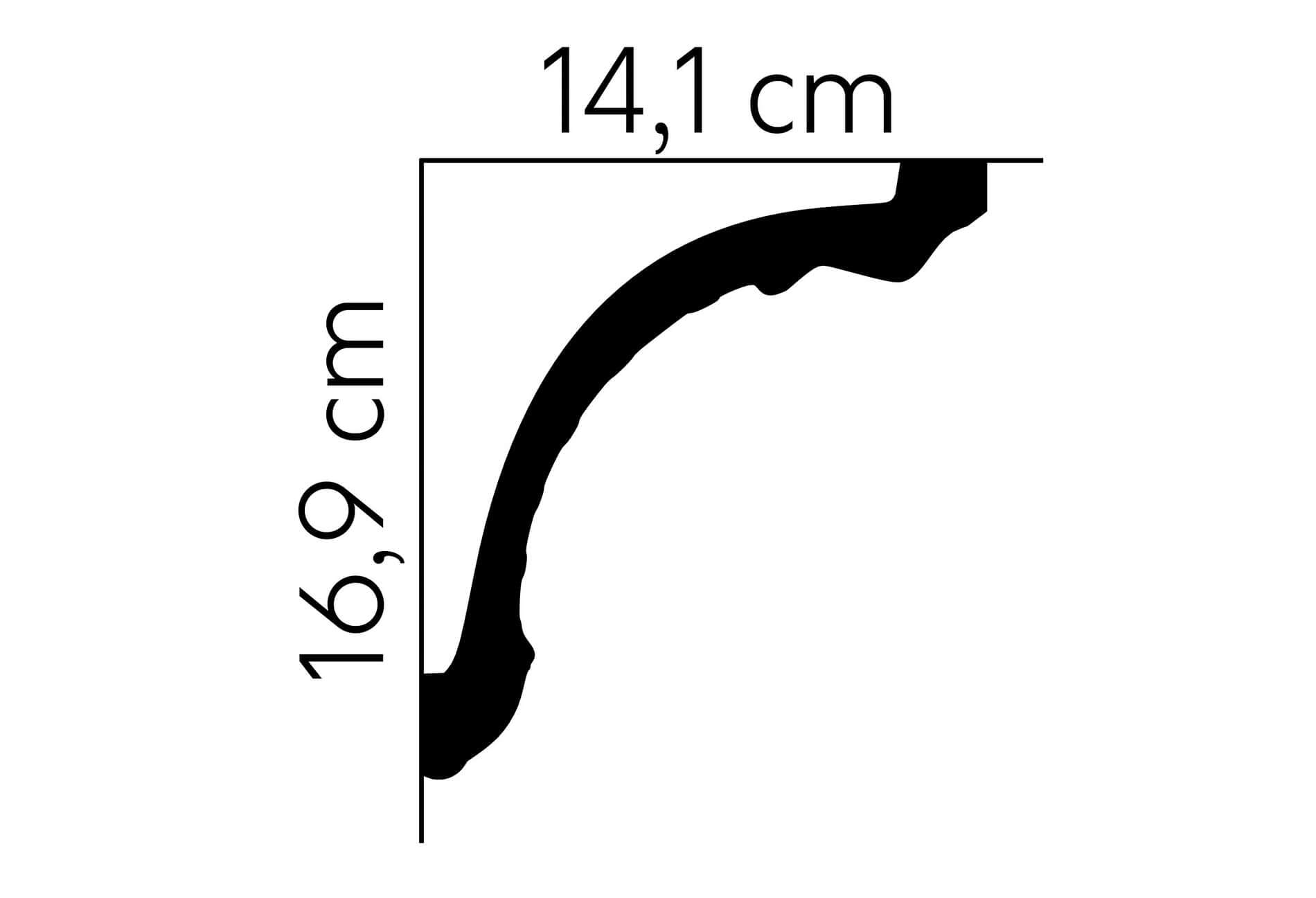 Listwa sufitowa ornament MDA401 Mardom Decor wys. 14,1cm